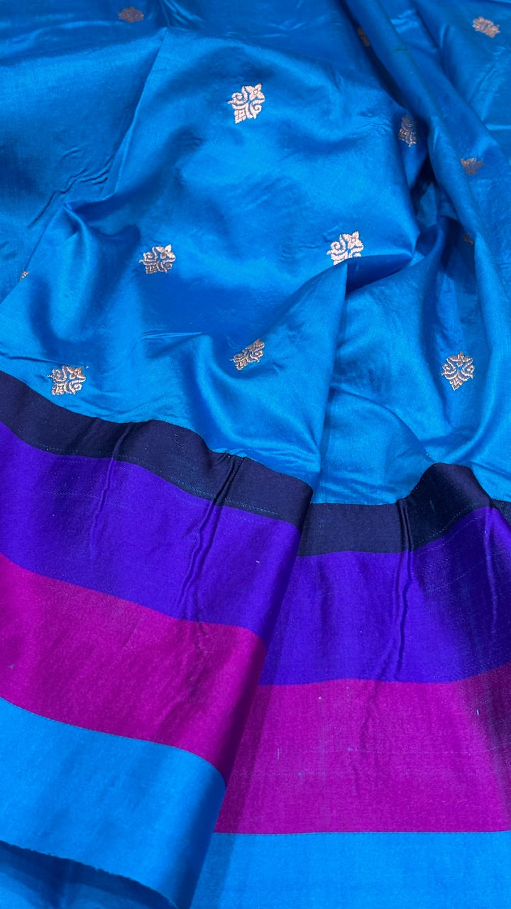 Wine Mango Banarasi Katan Silk Handwoven Saree