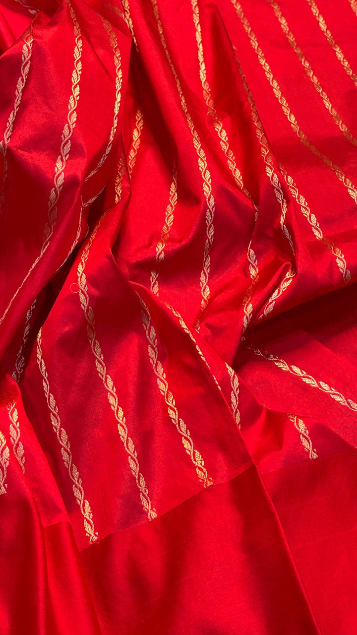 Multi Colour Banarasi Katan Silk Handwoven Saree