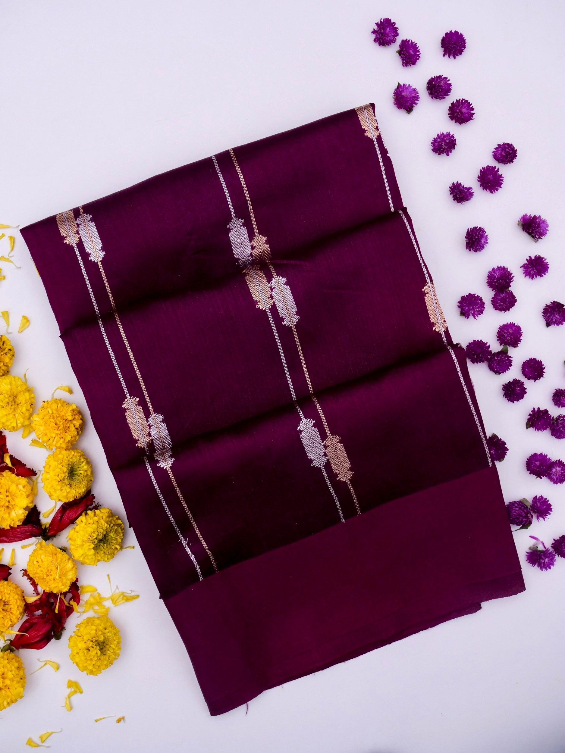 Pure Banarasi Mango Katan Silk Saree with Kadhwa Buti Work