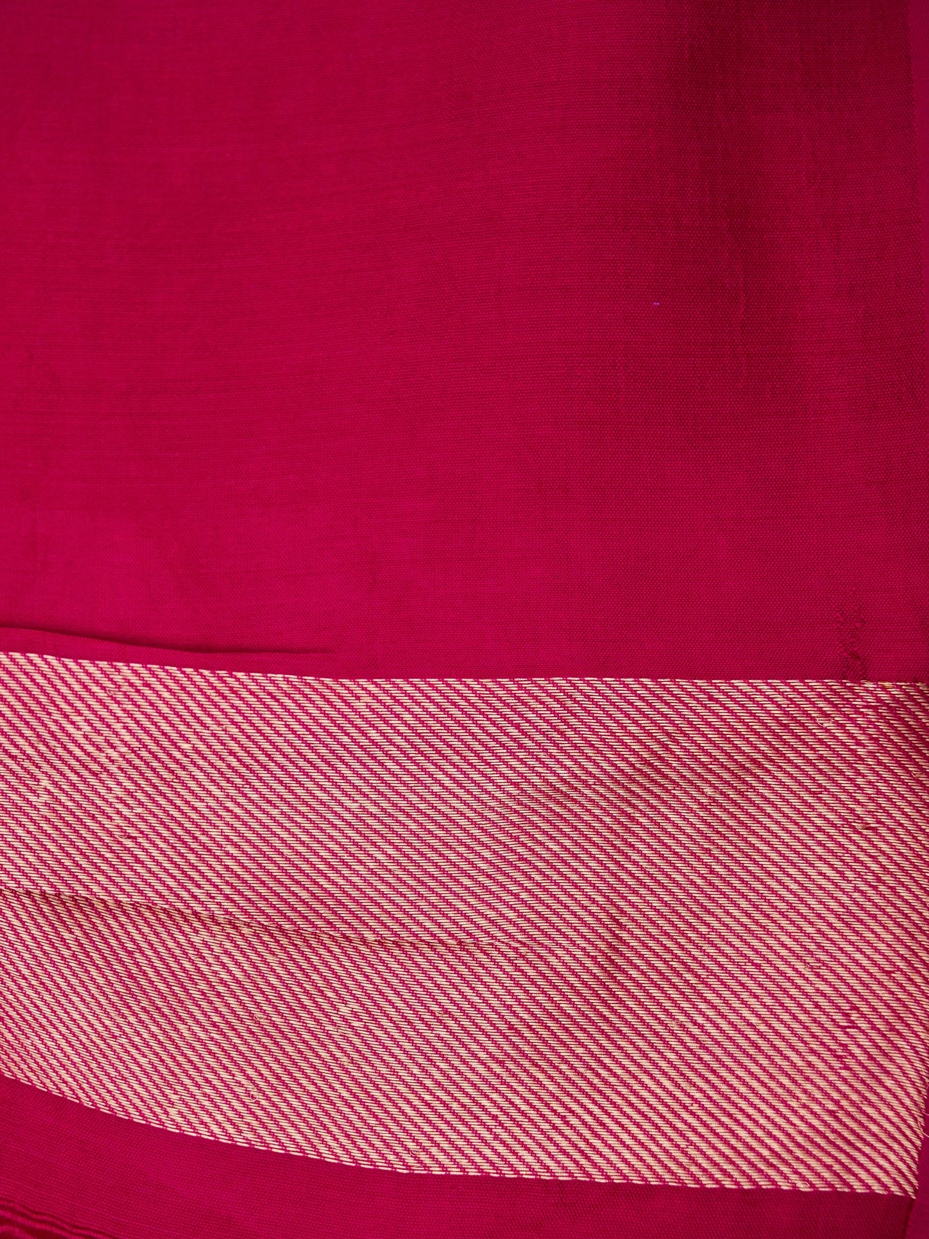 Pure Pink Banarasi R Mango Katan Silk Saree with Kadhwa Buti Work