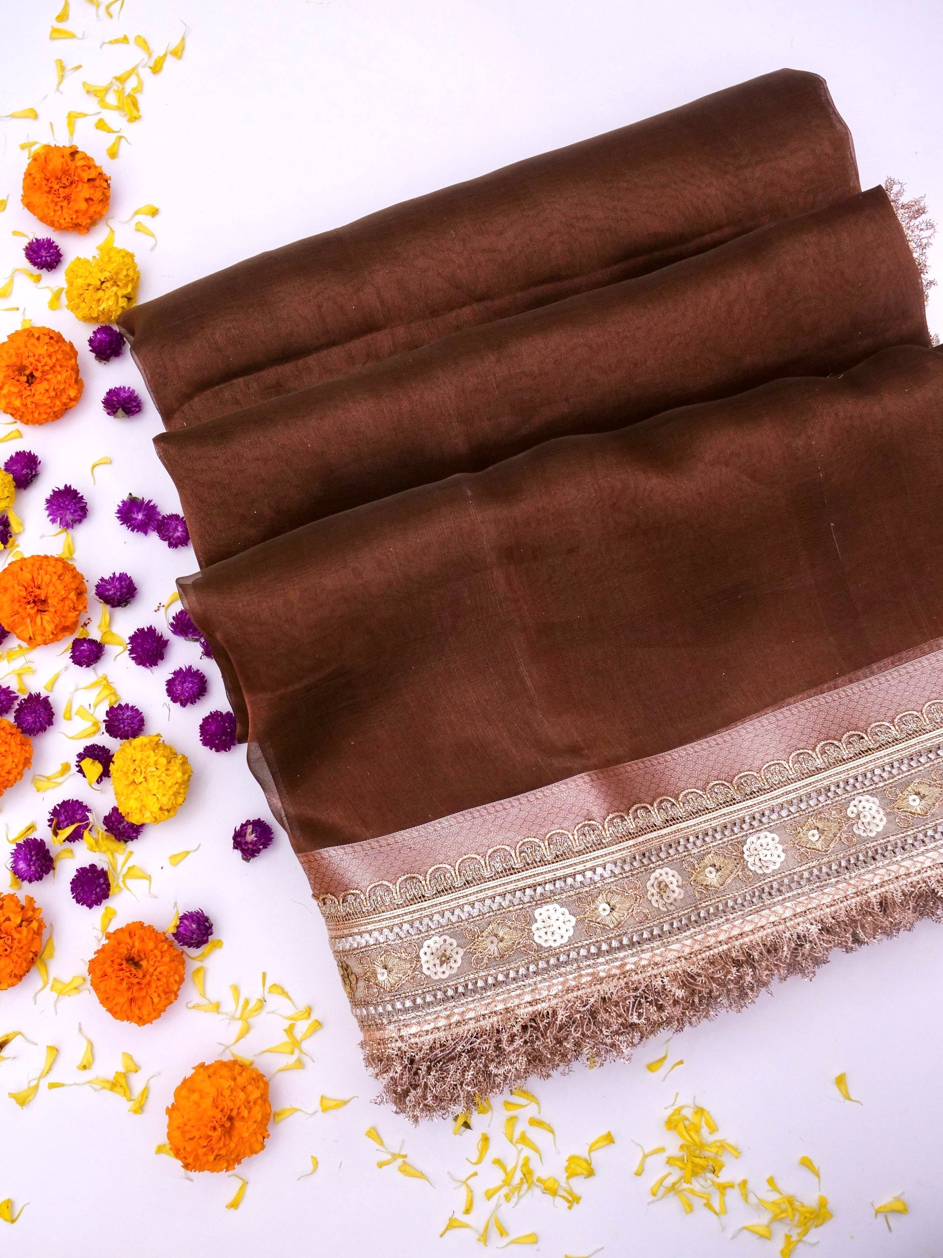 Banarasi Pure Tissue Silk Saree with Brocade Blouse