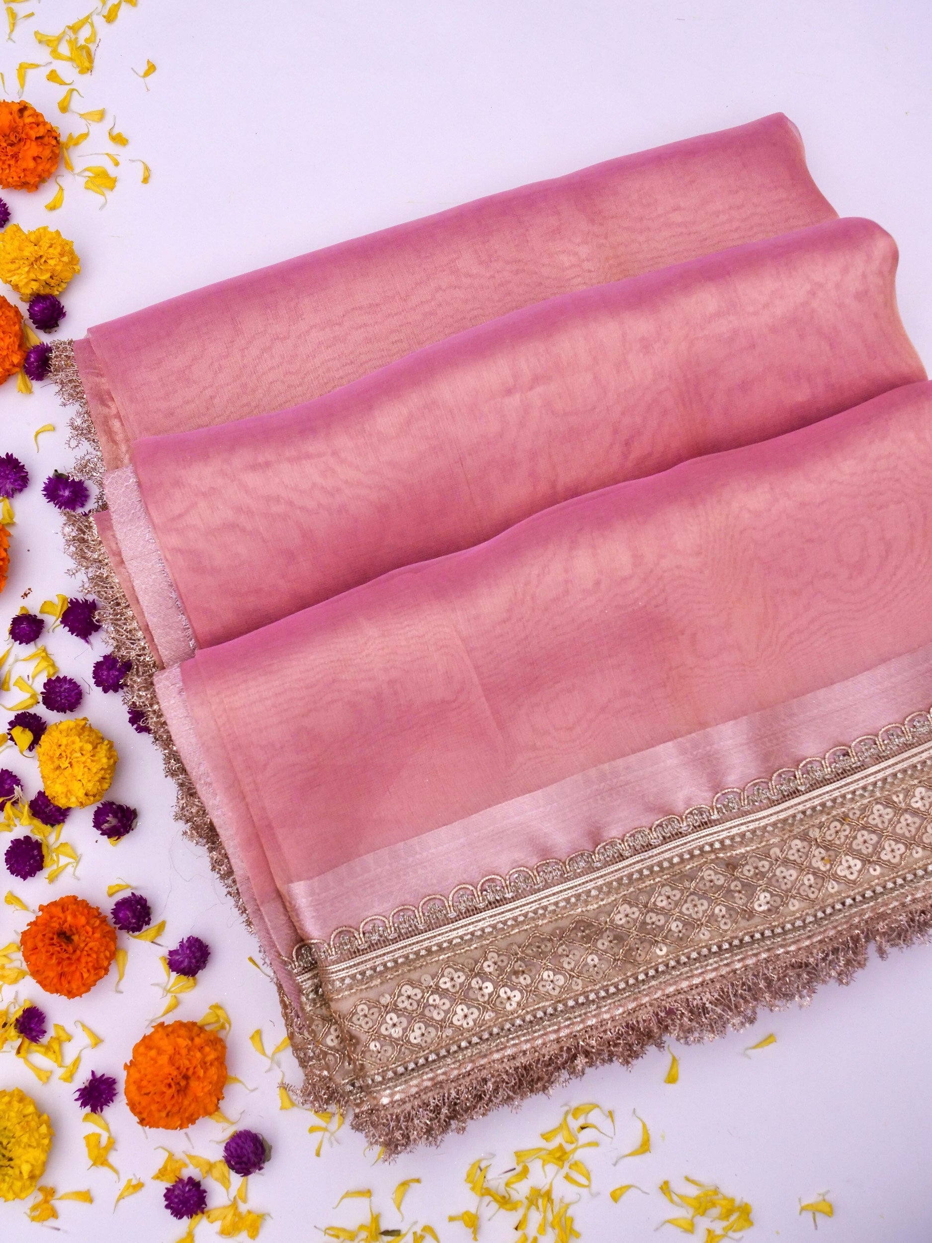 Banarasi Pure Tissue Silk Saree with Brocade Blouse