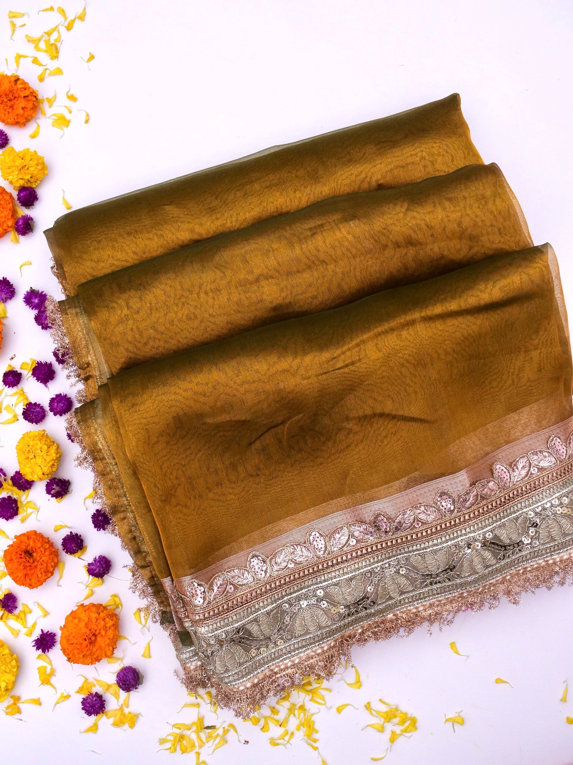 Banarasi Pure Tissue Silk Saree with Brocade Blouse By Kalakari