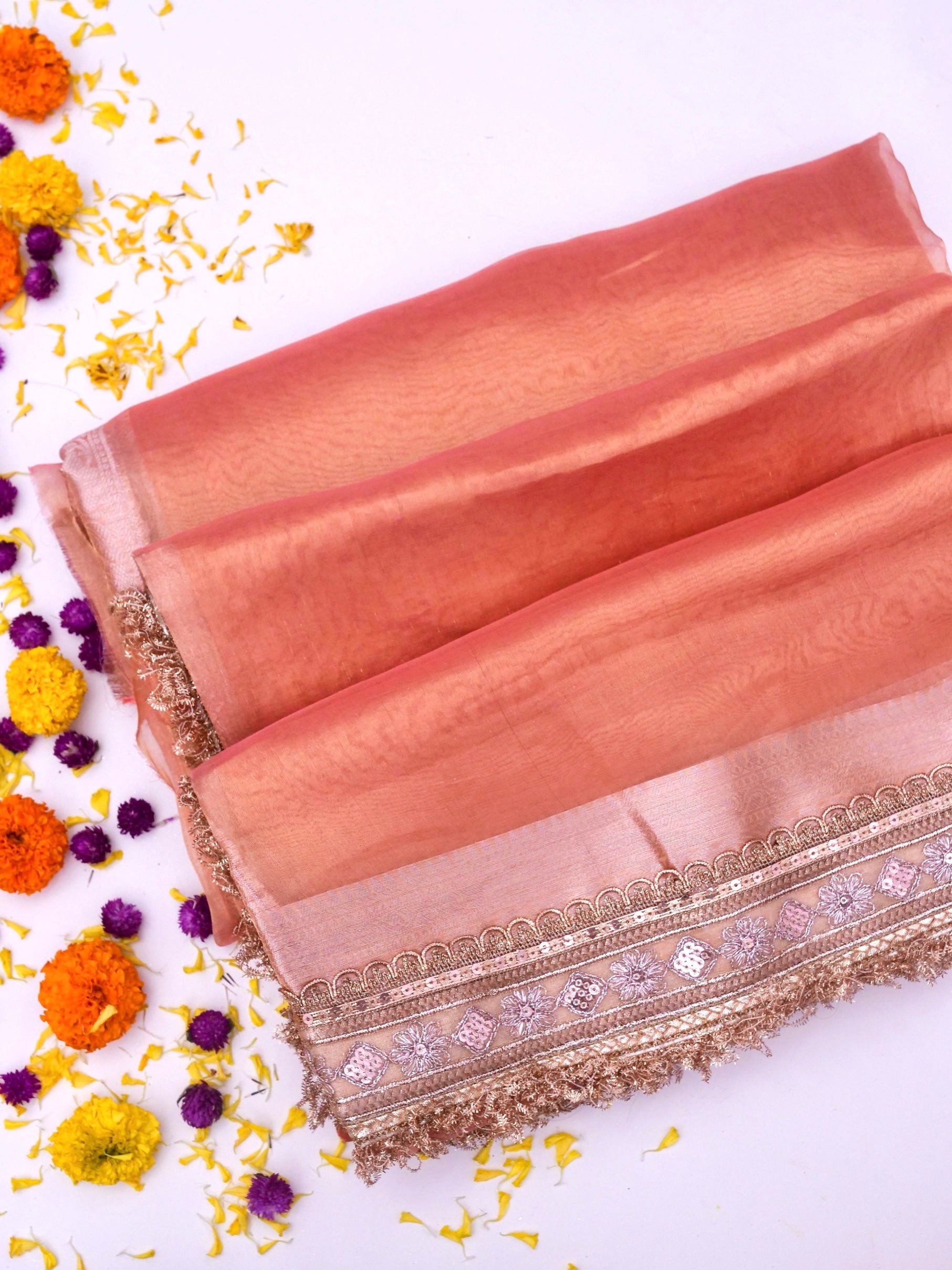 Banarasi Pure Tissue Silk Saree with Brocade Blouse By Kalakari
