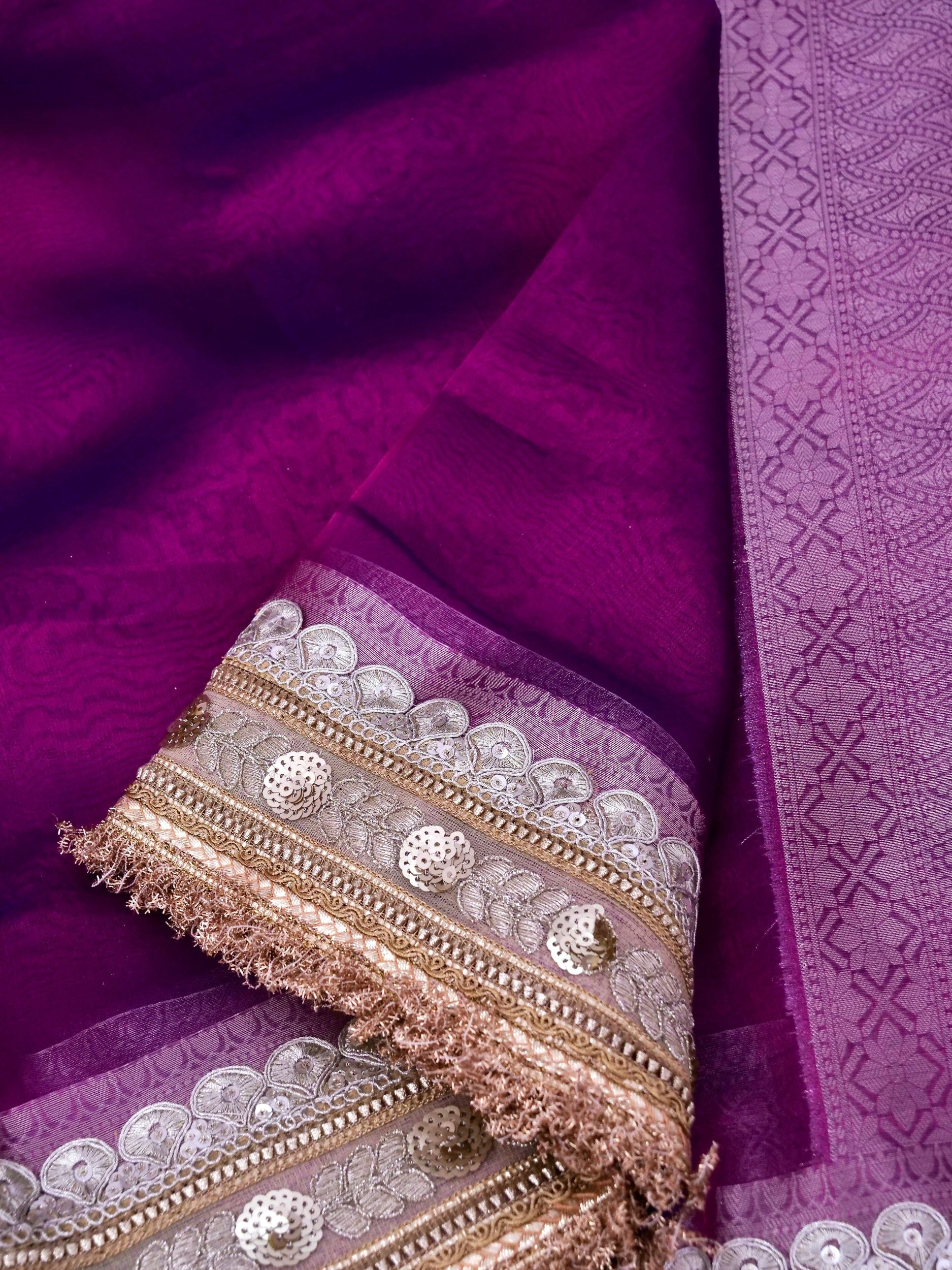 Banarasi Pure Tissue Silk Saree with Brocade Blouse
