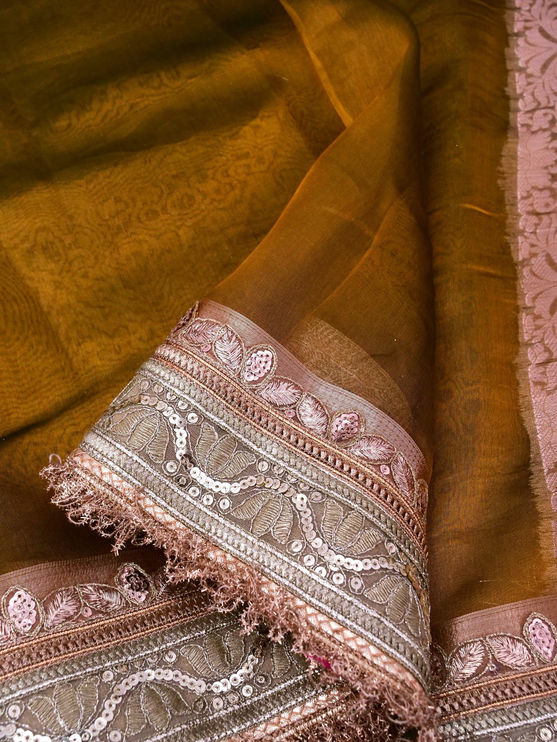 Banarasi Pure Tissue Silk Saree with Brocade Blouse