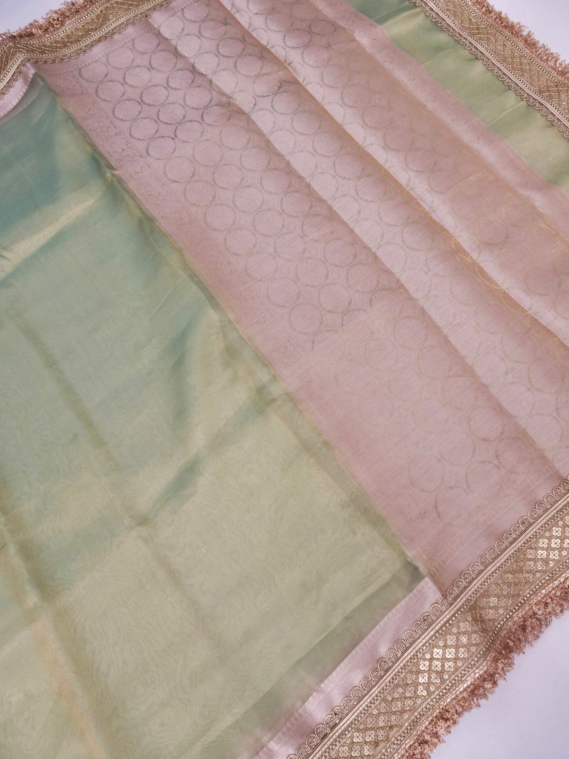 Banarasi Pure Tissue Silk Saree with Brocade Blouse