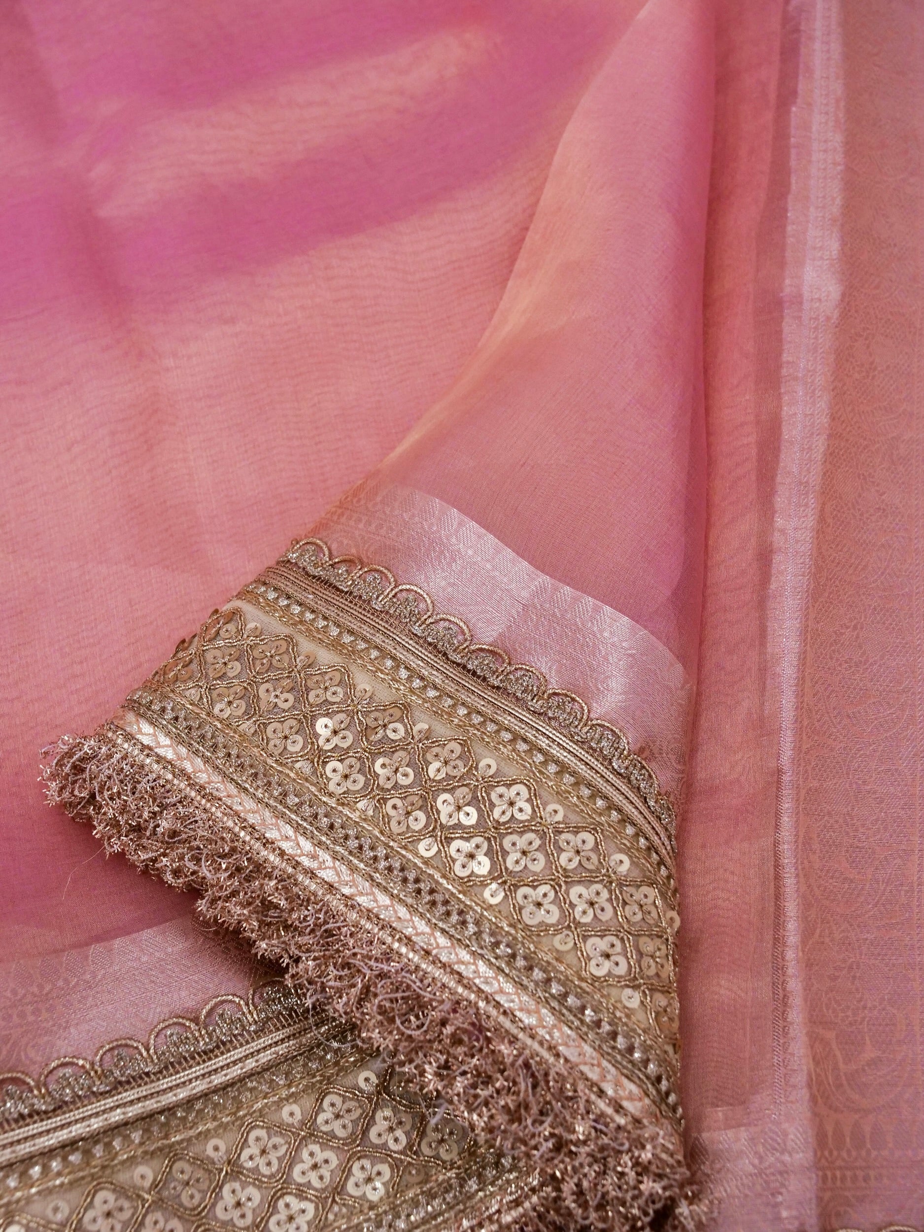 Banarasi Pure Tissue Silk Saree with Brocade Blouse