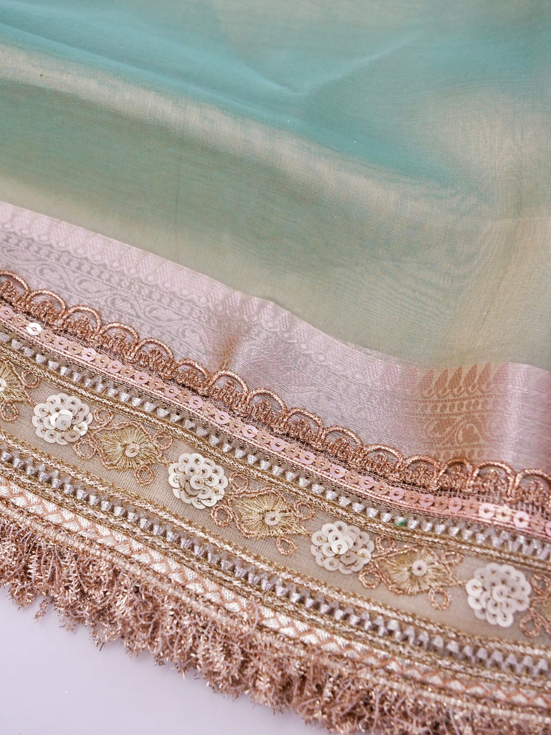 Banarasi Pure Tissue Silk Saree with Brocade Blouse