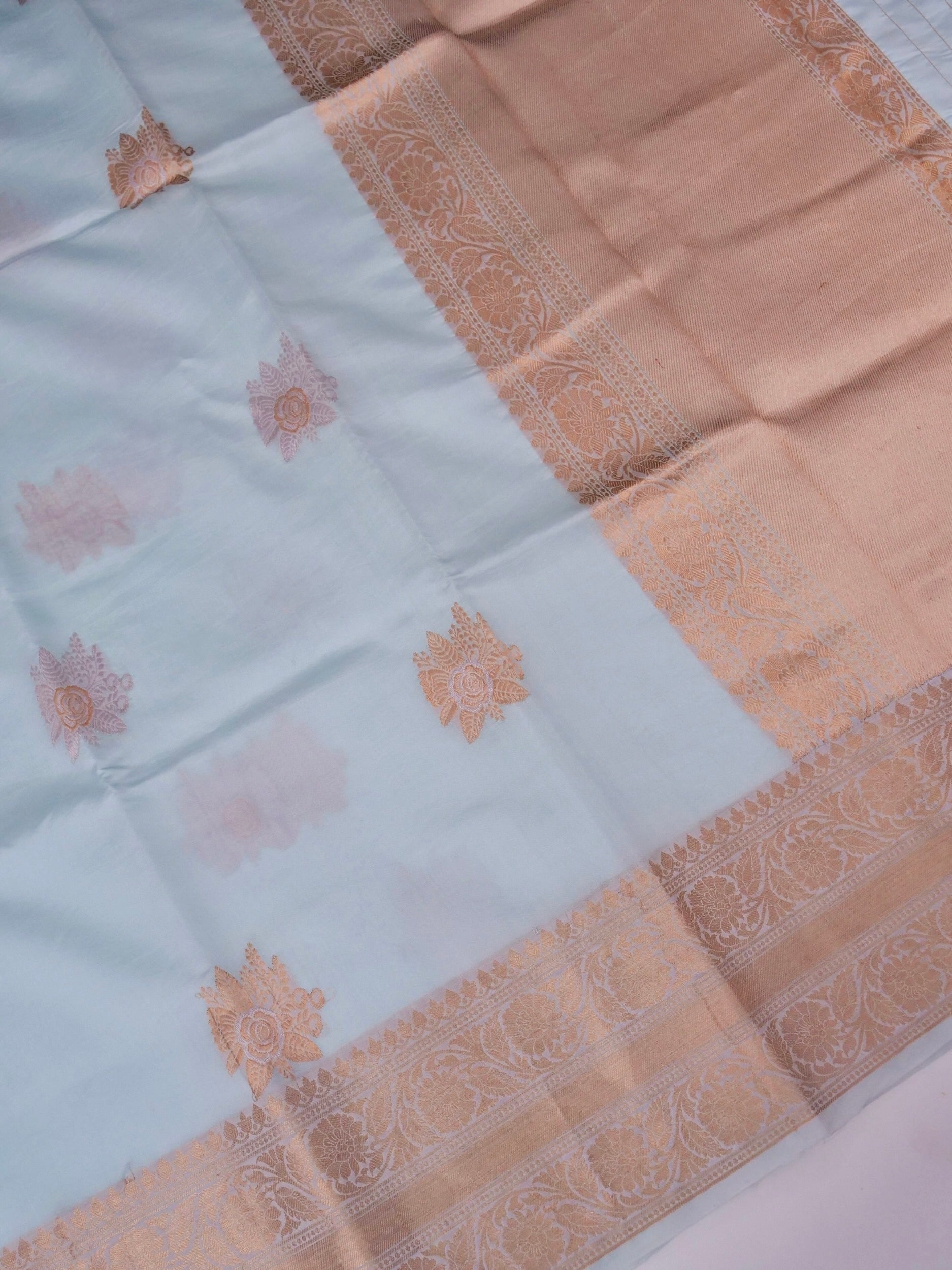 Handloom Pure Banarasi Katan Silk Saree with Mango Motif
