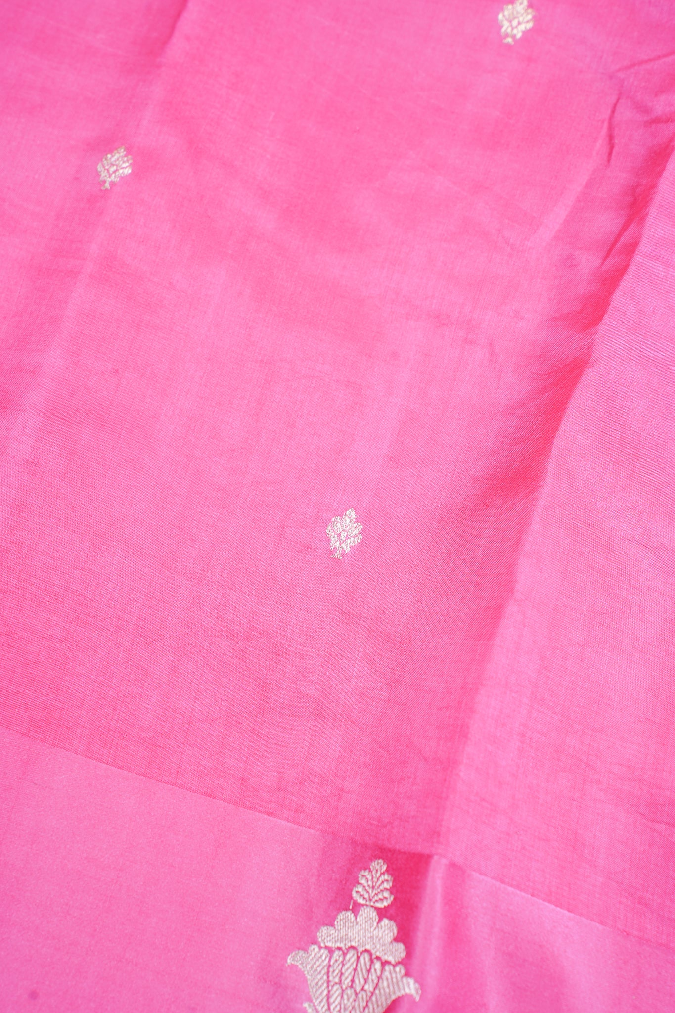 Baby Pink Pure Mango Katan Silk Handwoven Saree