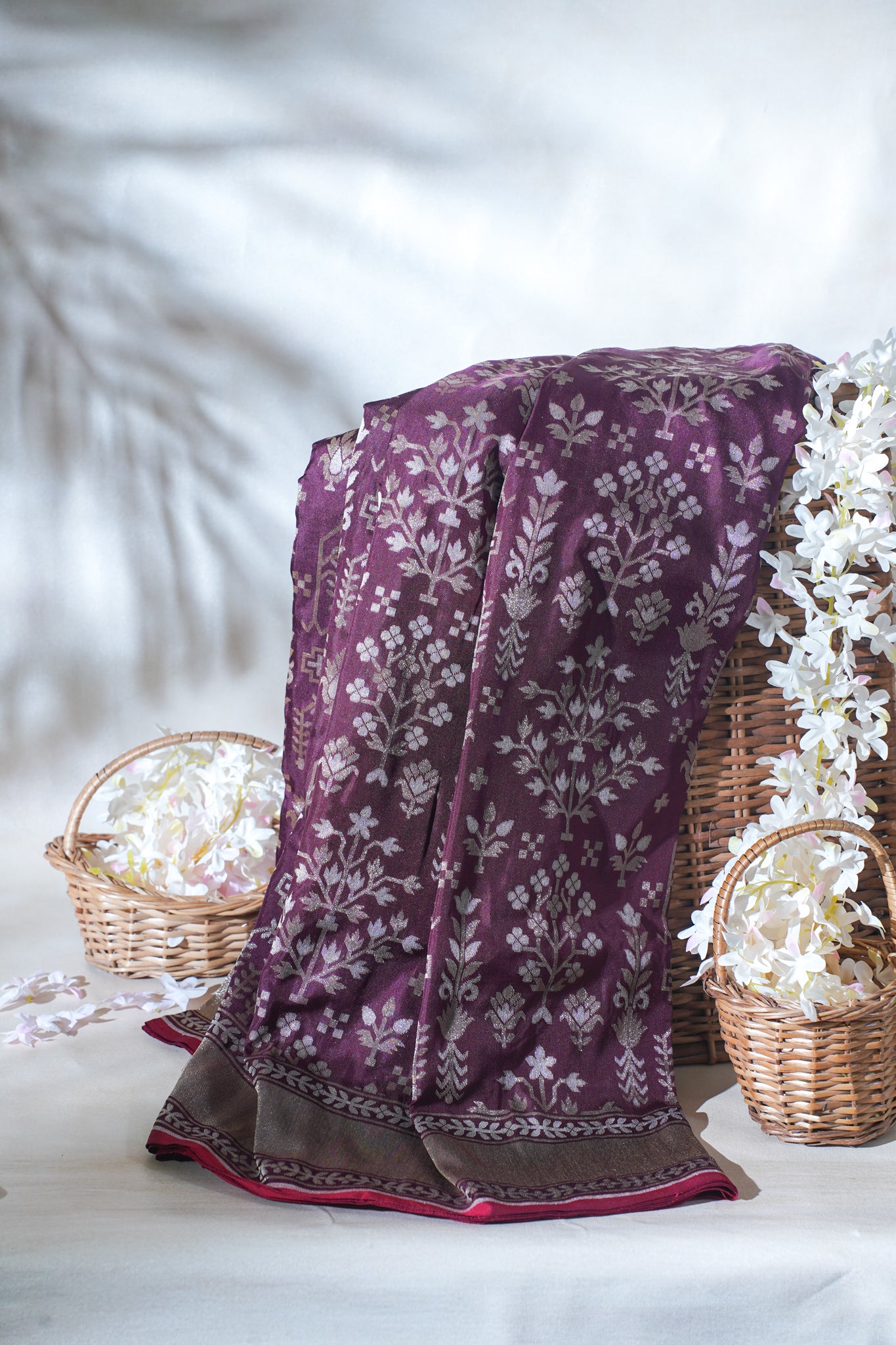 Wine Pure Ektara Silk Handwoven Saree