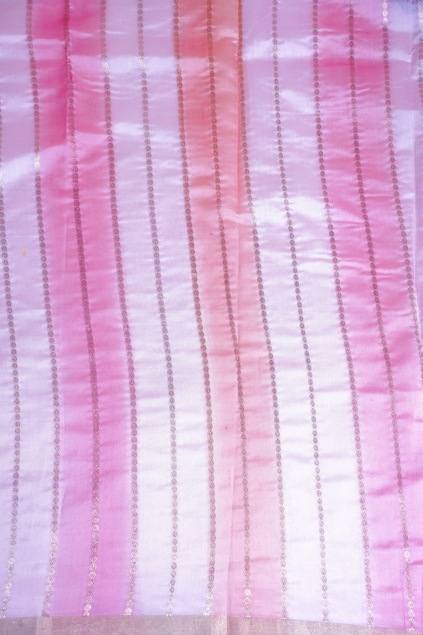 Soft Pink and Ivory Handloom Pure Mango Katan Silk Saree