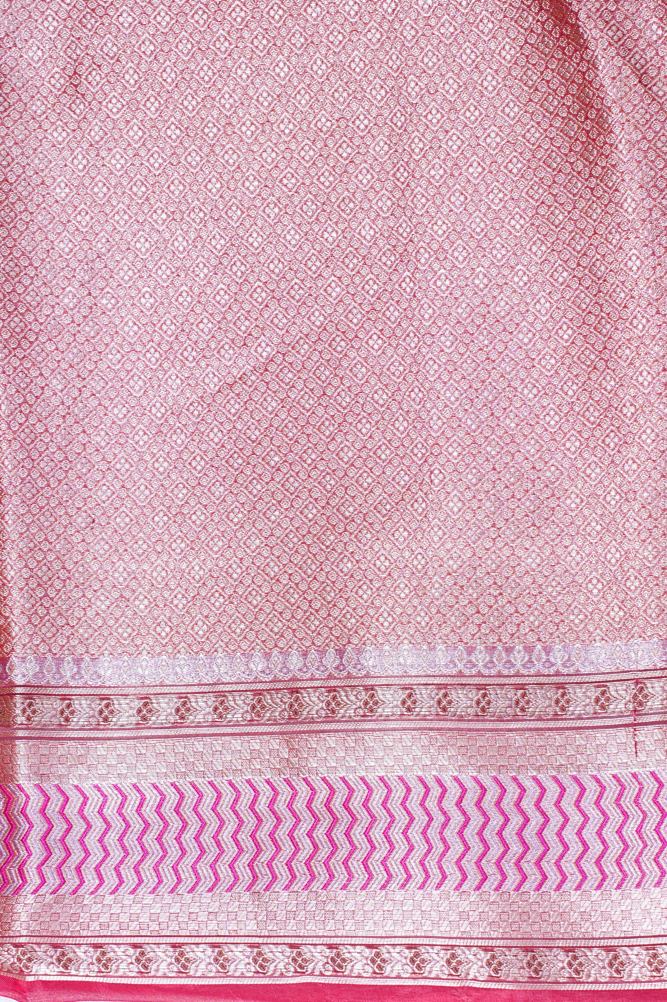 Ruby Red Banarasi Pure Tissue Silk Saree