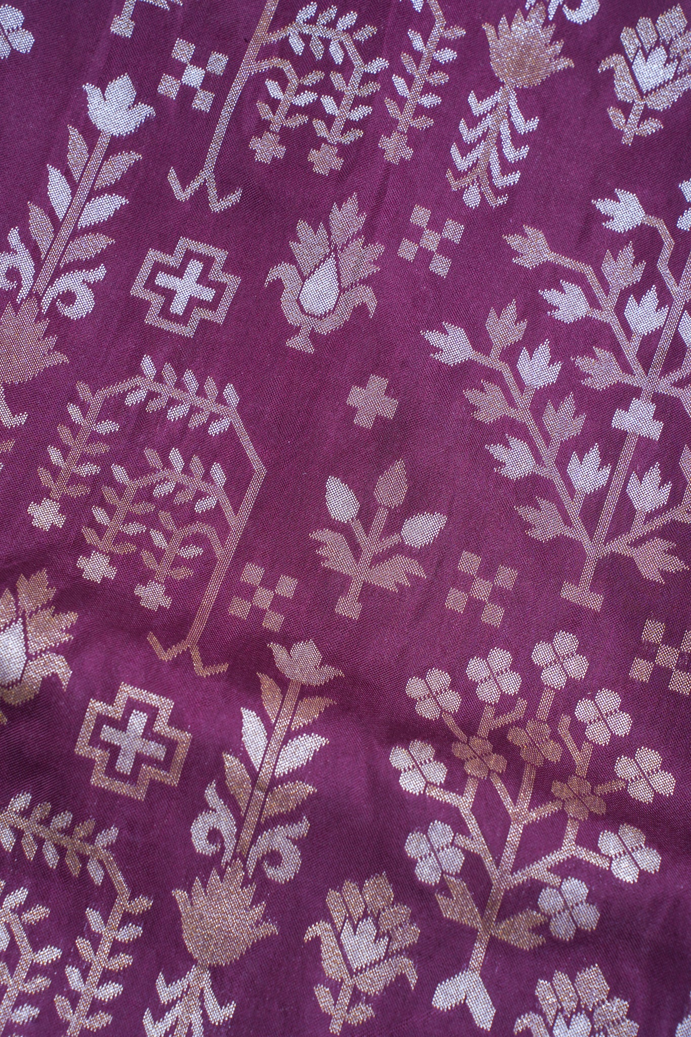 Wine Pure Ektara Silk Handwoven Saree