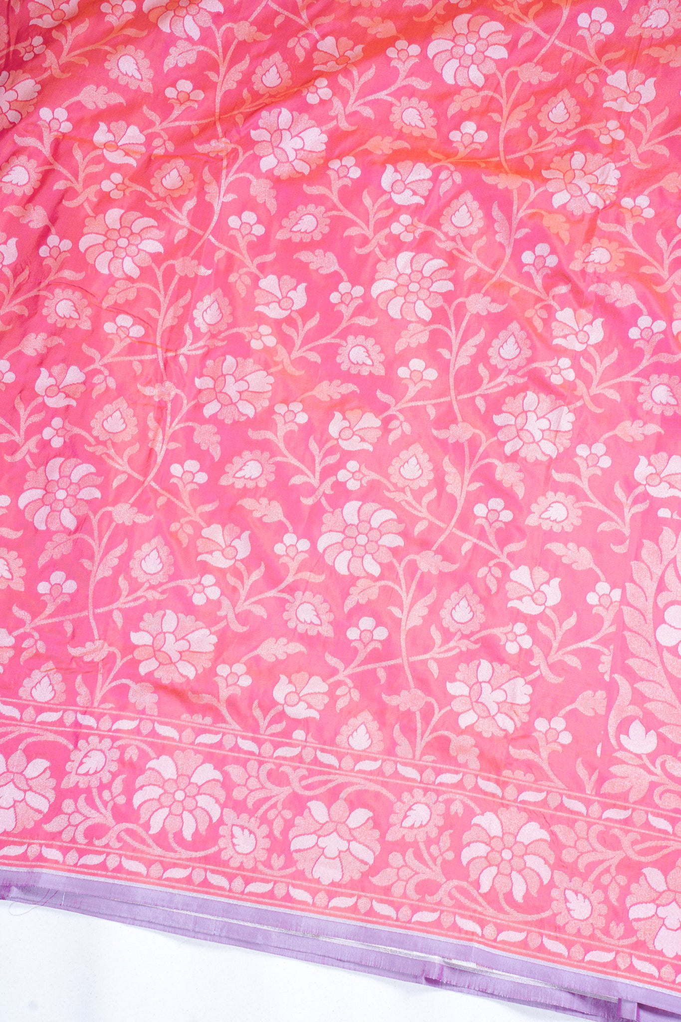 Pink & Orange Pure Ektara Silk Handwoven Saree