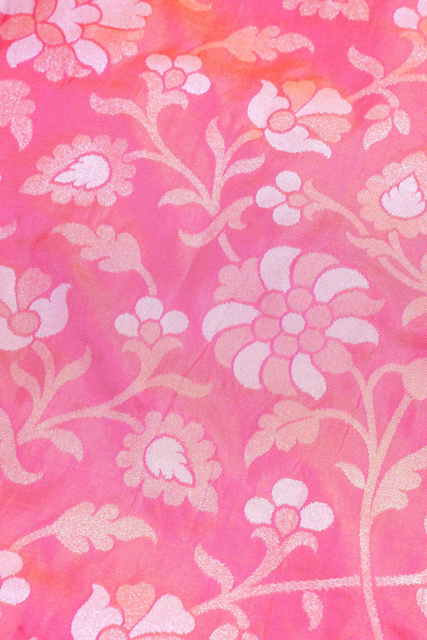 Pink & Orange Pure Ektara Silk Handwoven Saree