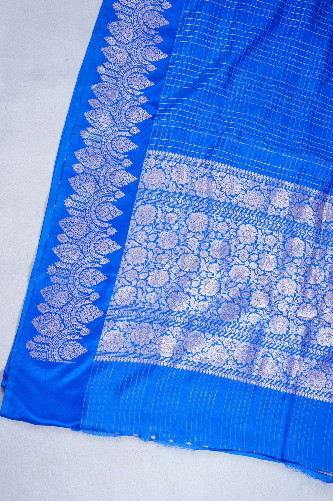 Royal Blue Mango Silk Handwoven Saree