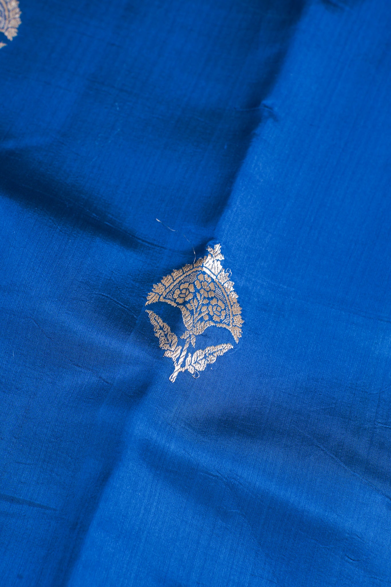 Royal Blue Mango Silk Handwoven Saree