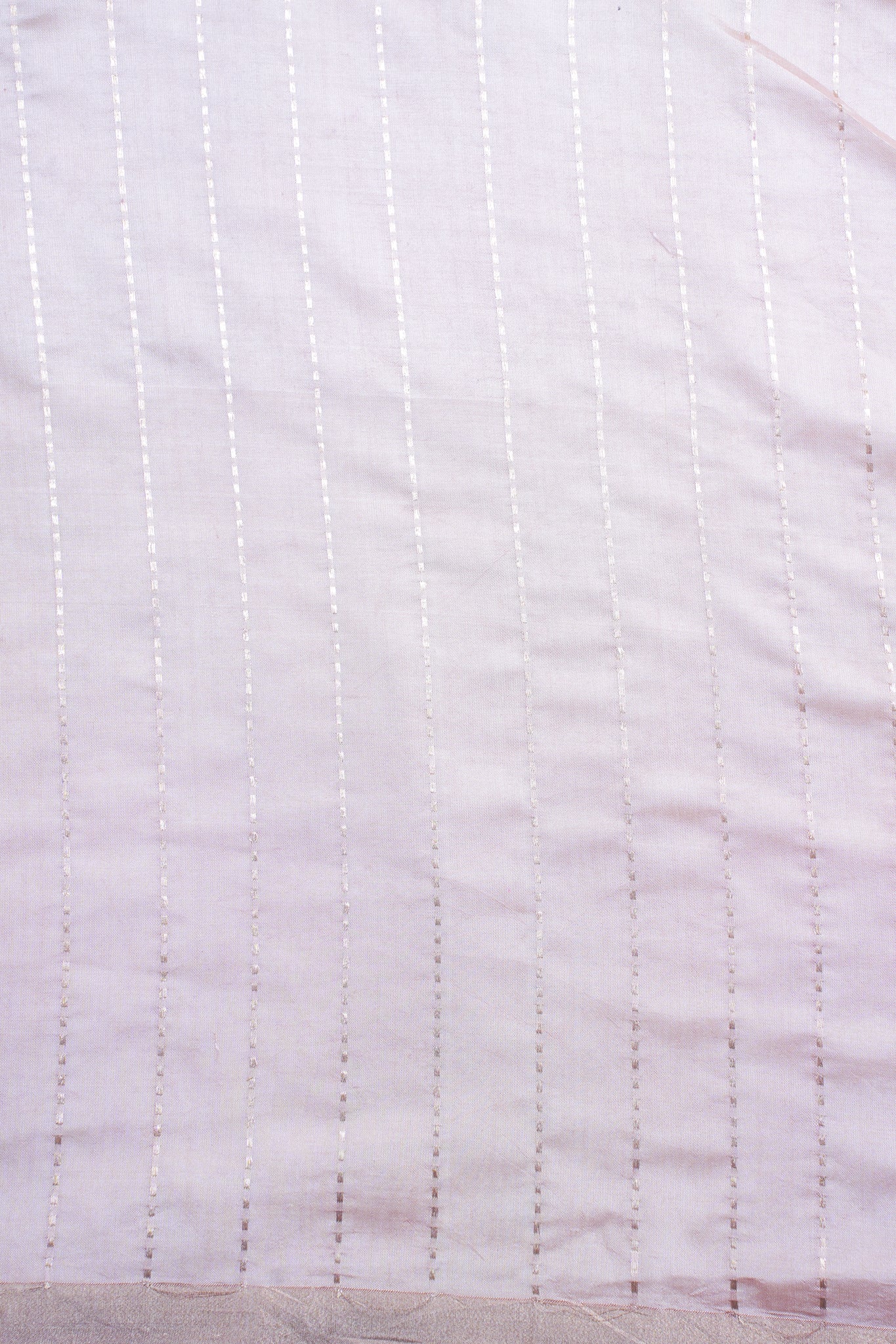 Soft pastel pink-ivory white Handloom Pure Mango Katan Silk Saree