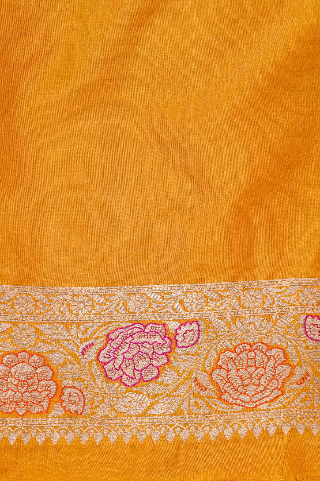 Haldi Yellow Banarasi Pure Katan Silk Minakari Jaal Saree