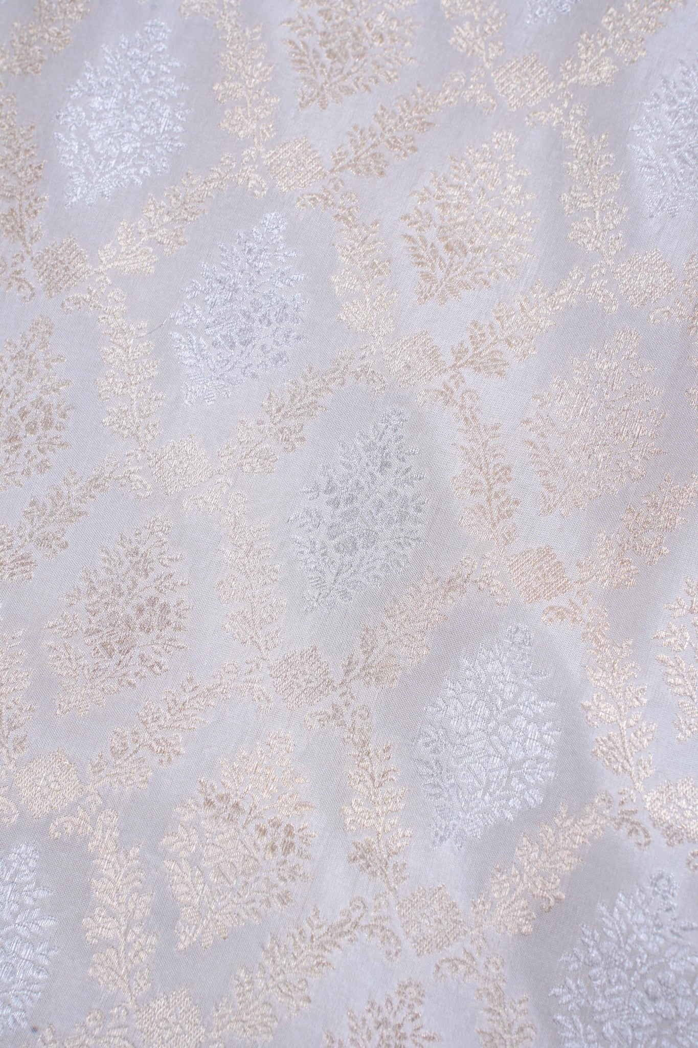 Ivory Pure Brocade Sona Rupa Saree