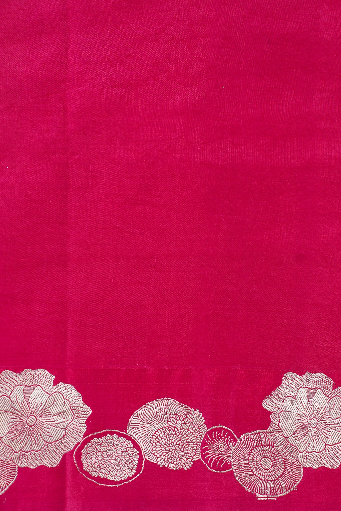 Rani Pink Handloom Pure Silk Banarasi Saree