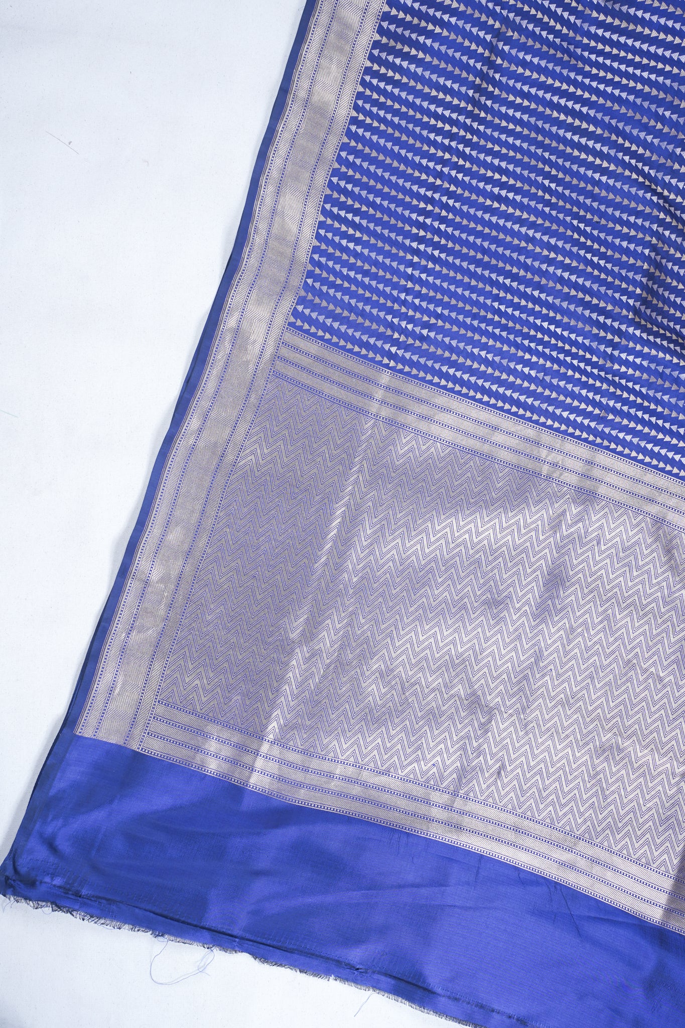 Navy Blue Pure Brocade Sona Rupa Saree