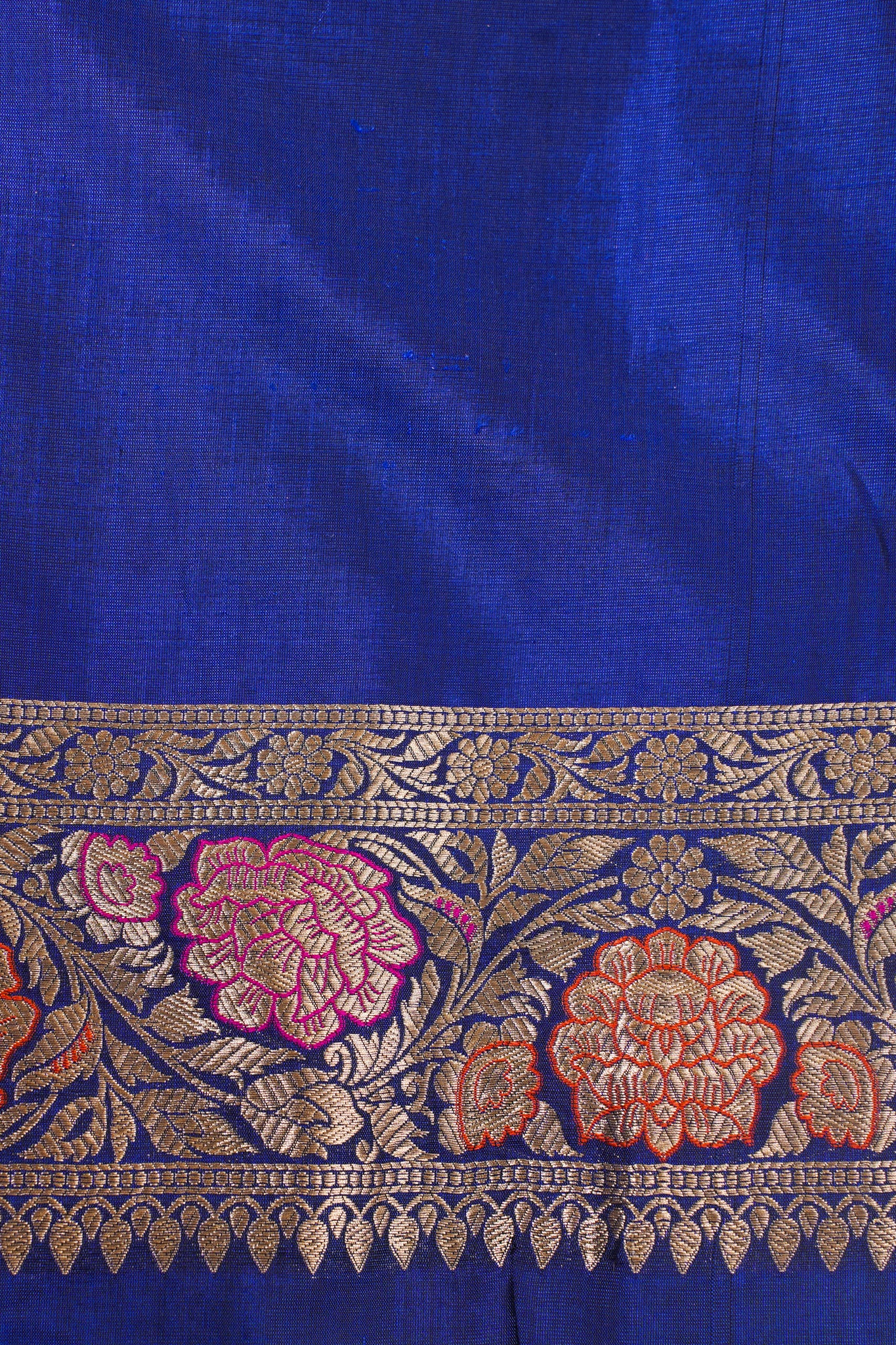 Royal Blue Banarasi Pure Katan Silk Minakari Jaal Saree
