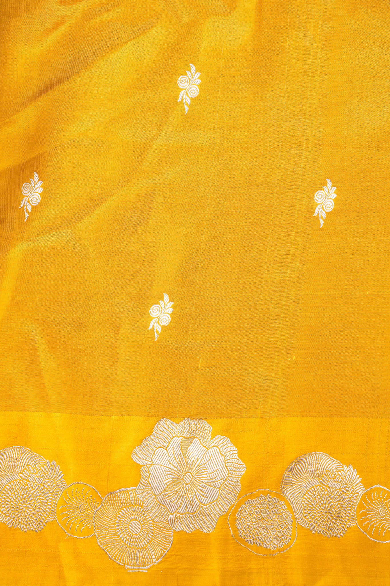 Golden Mustard Handloom Pure Silk Banarasi Saree
