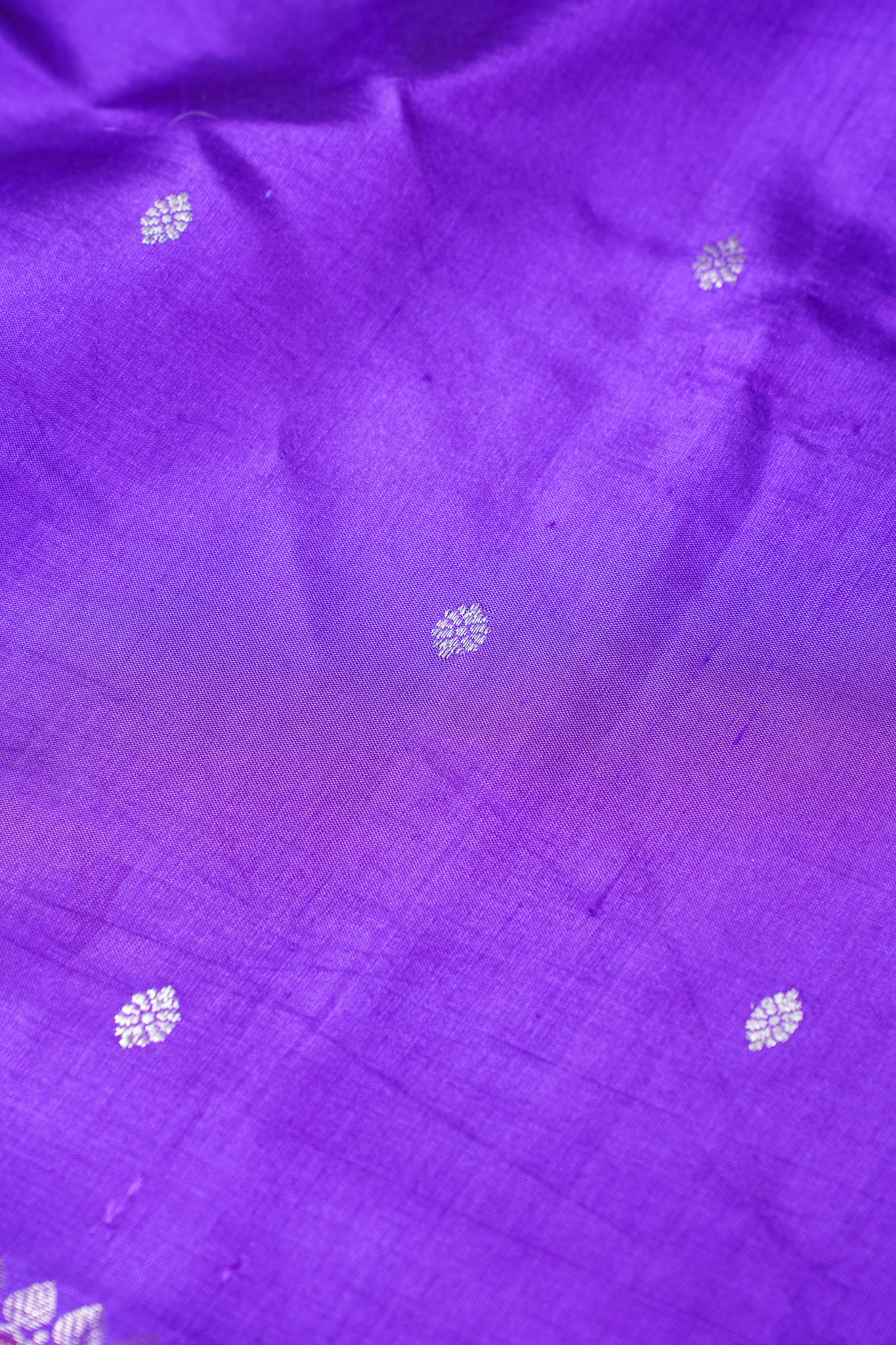 Purple Handloom Pure Silk Banarasi Saree
