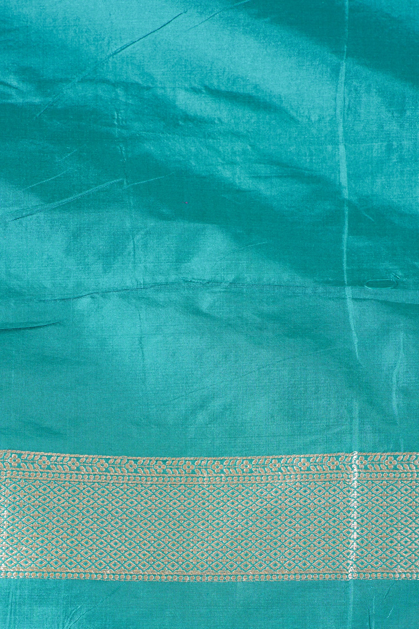 Aqua Blue Banarasi Pure Katan Silk Minakari Jaal Saree