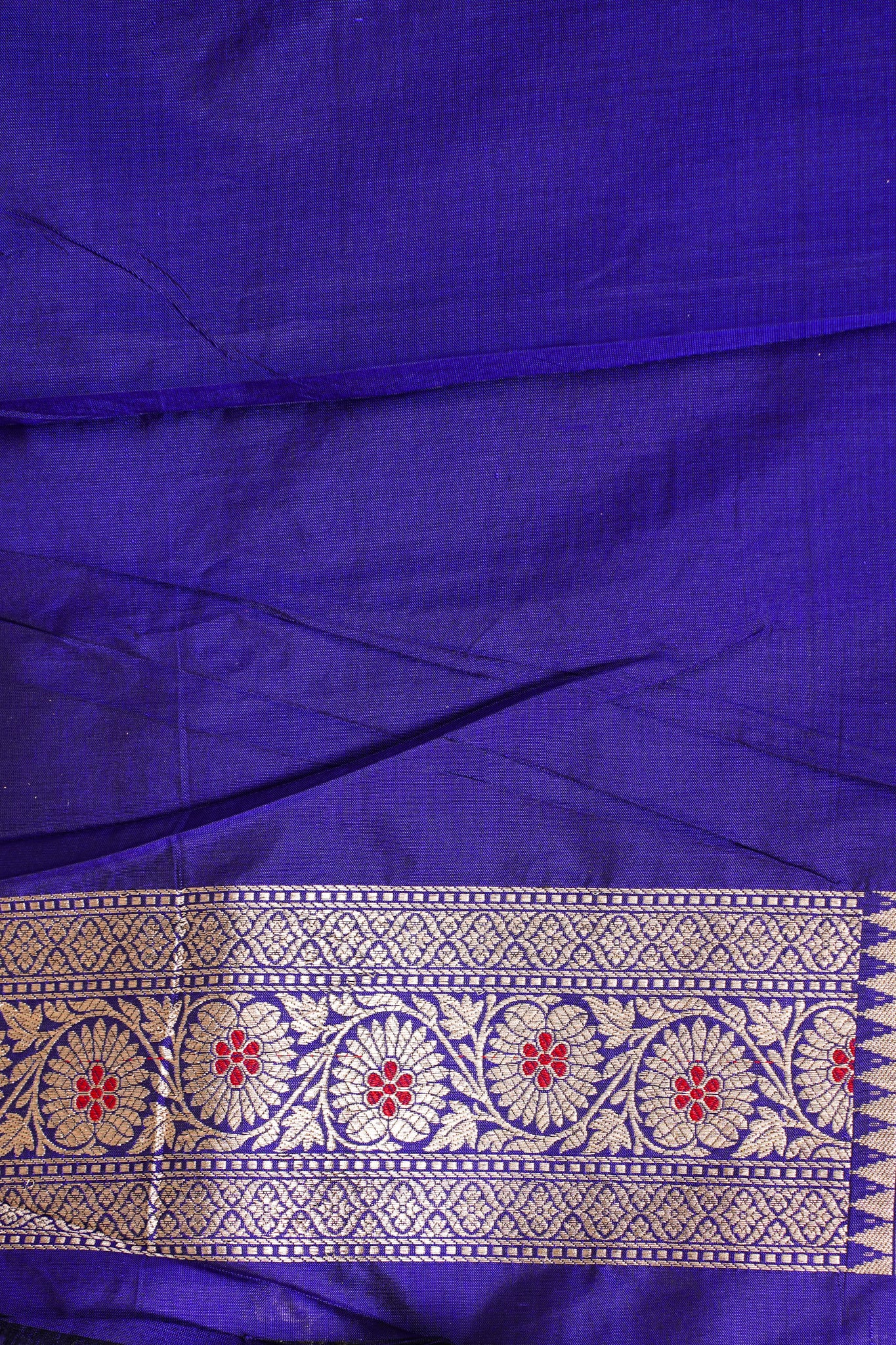 Royal Blue Banarasi Pure Katan Silk Minakari Jaal Saree