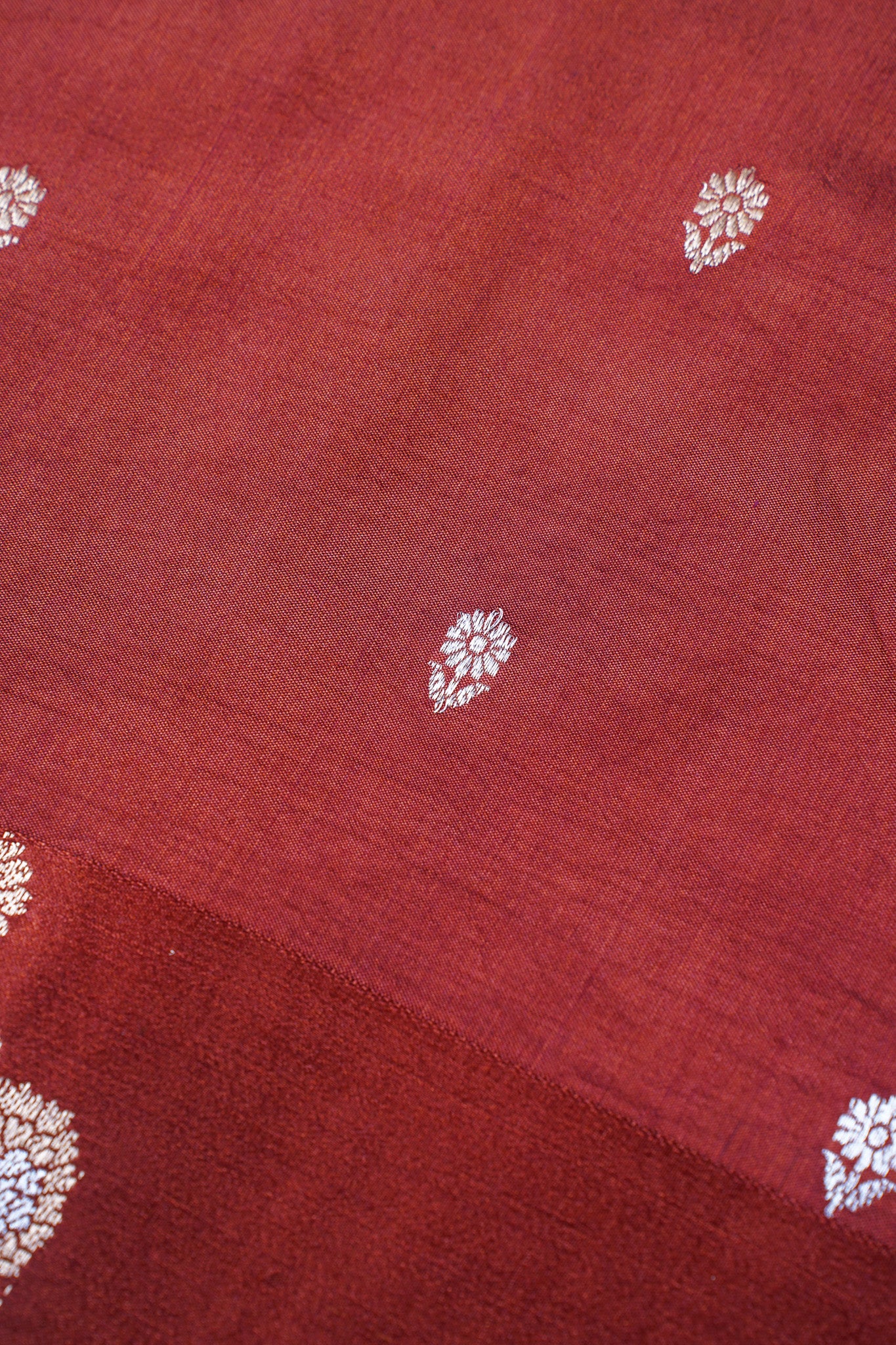 Wine Maroon Handloom Pure Silk Banarasi Saree