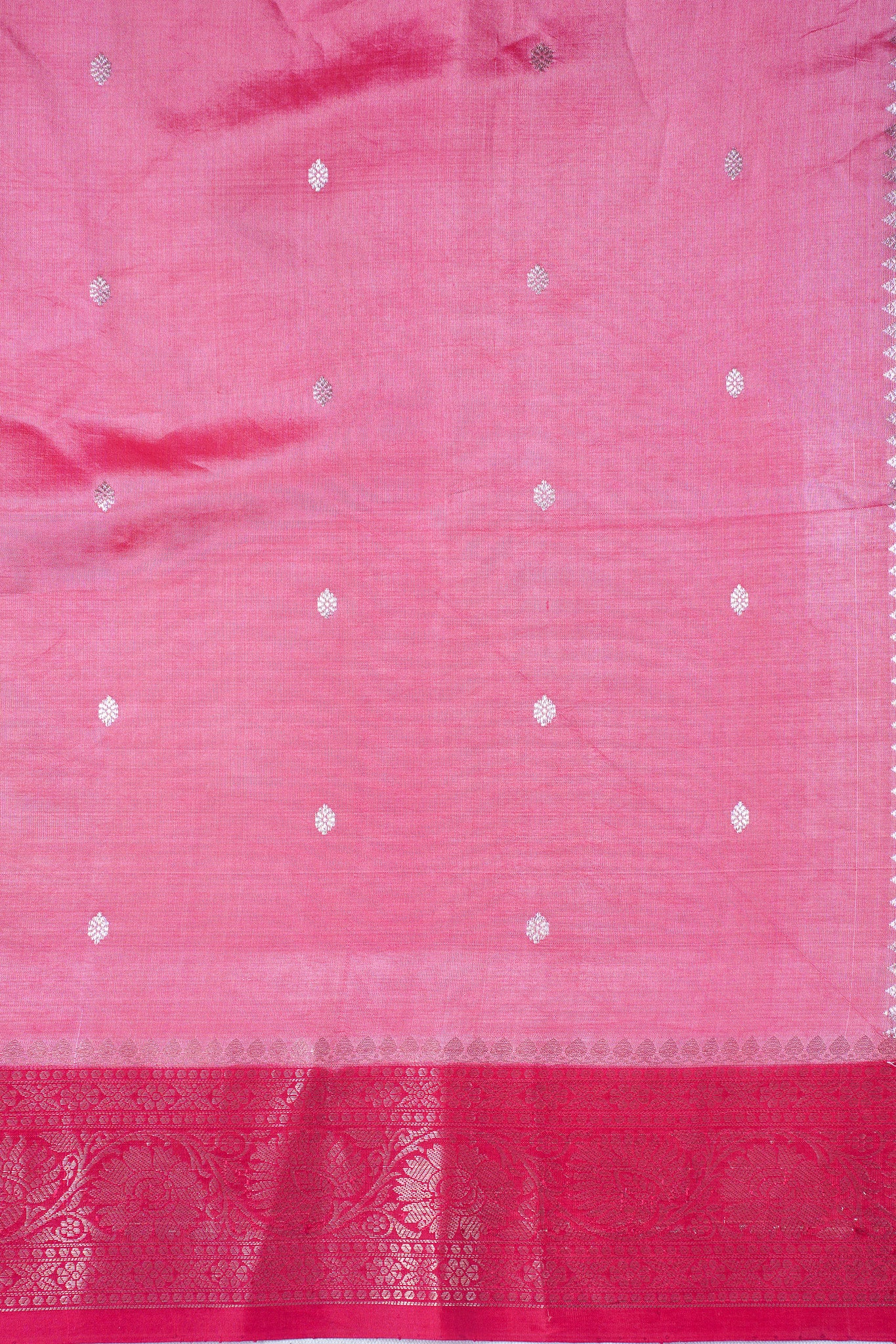 Rose Pink Handloom Pure Silk Banarasi Saree