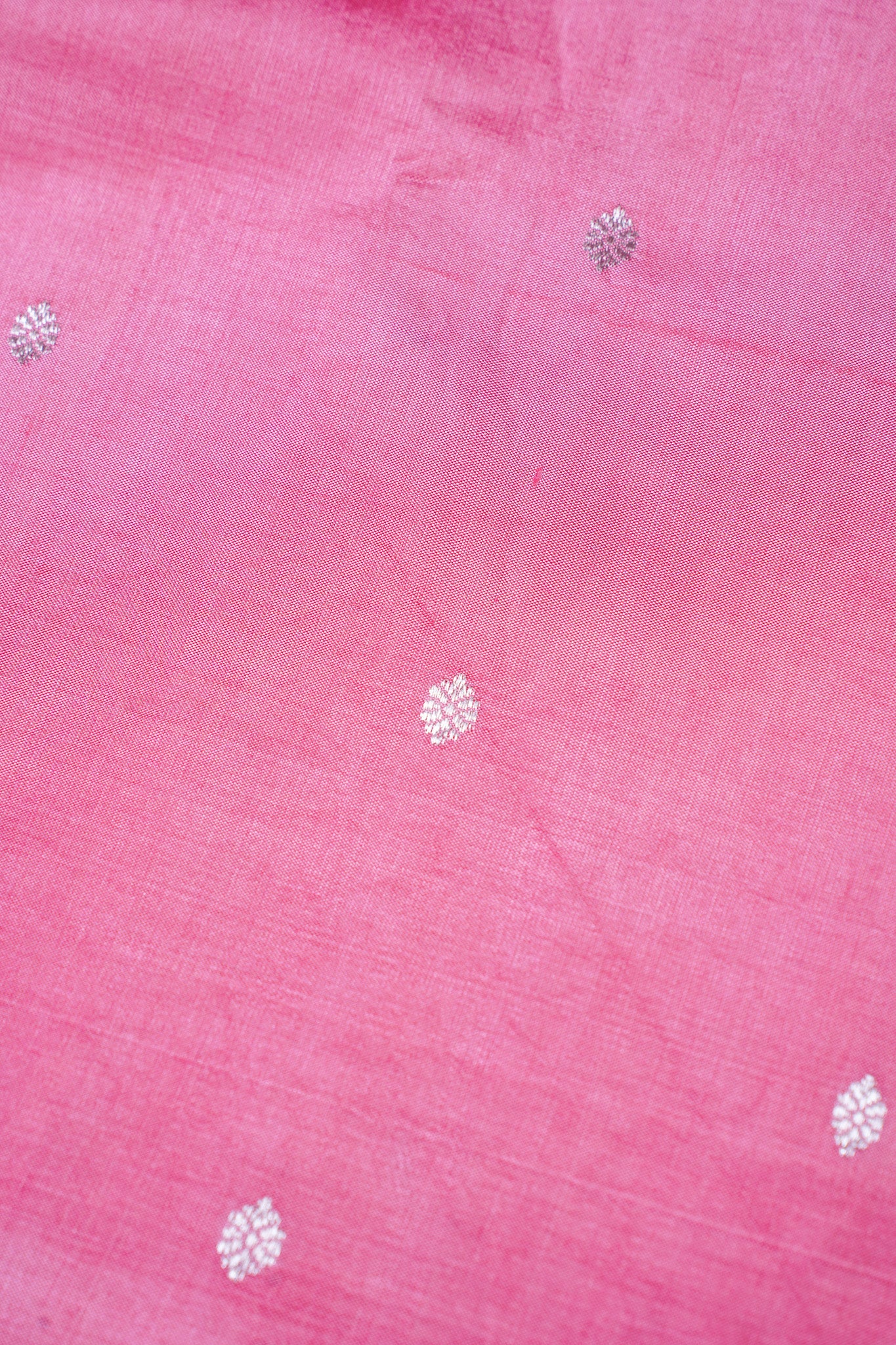 Rose Pink Handloom Pure Silk Banarasi Saree