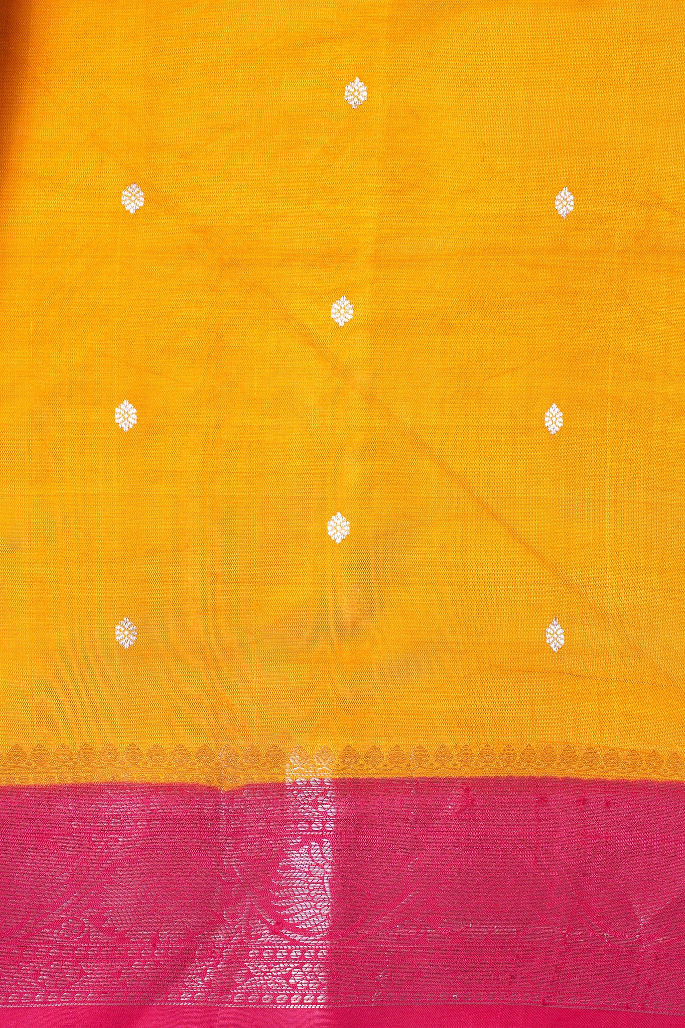 Mustard Yellow Handloom Pure Silk Banarasi Saree