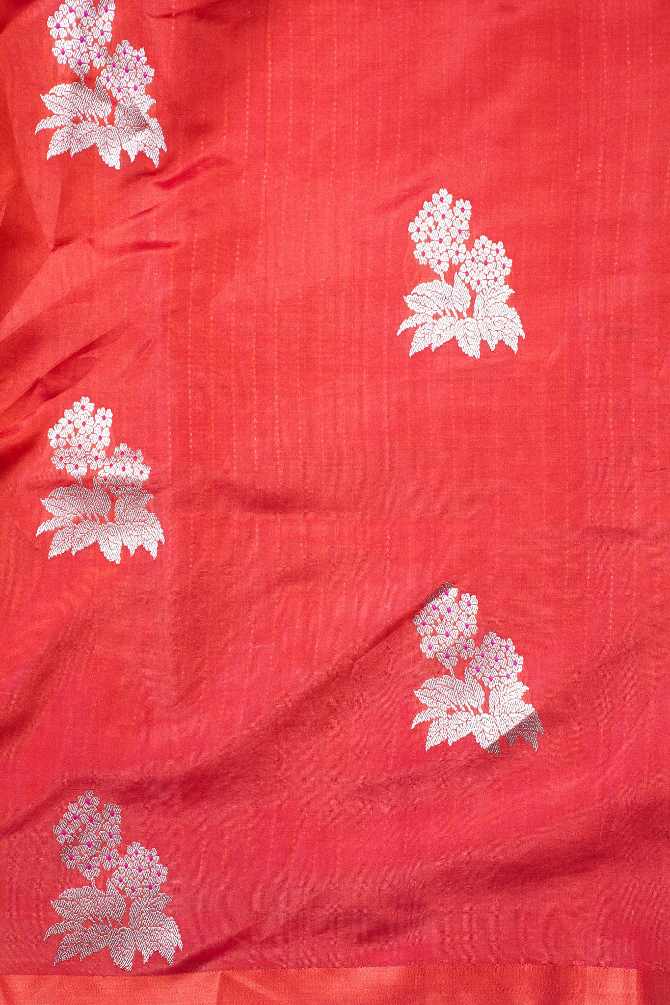 Rani Pink Handloom Mashru Silk Banarasi Saree