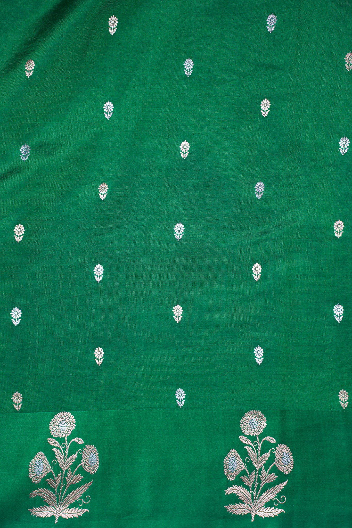 Handloom Pure Mango Katan Silk Saree