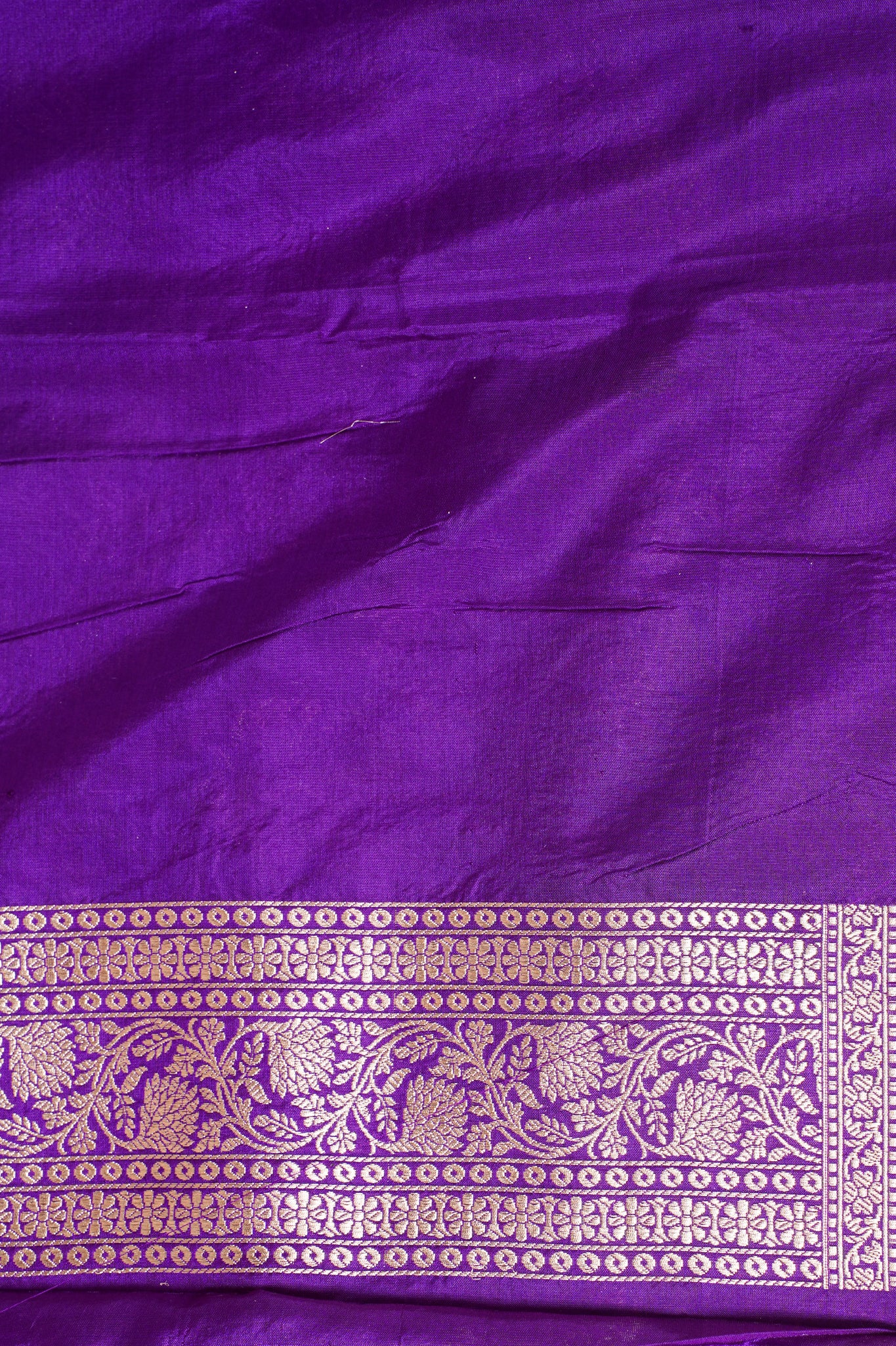 Purple Banarasi Pure Katan Silk Jaal Saree