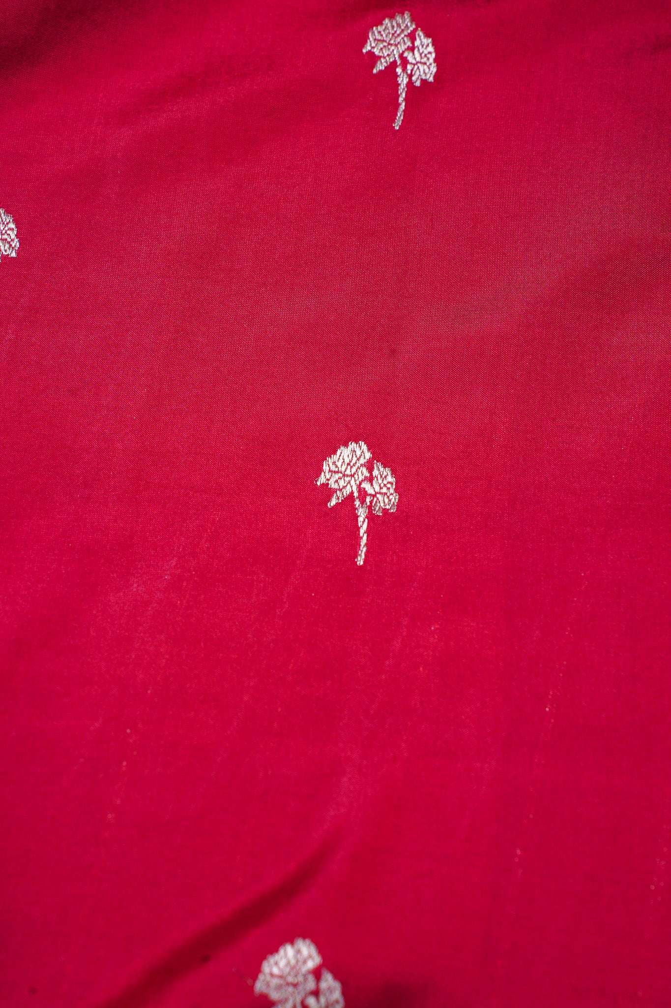 Crimson Red Handloom Pure Silk Banarasi Saree