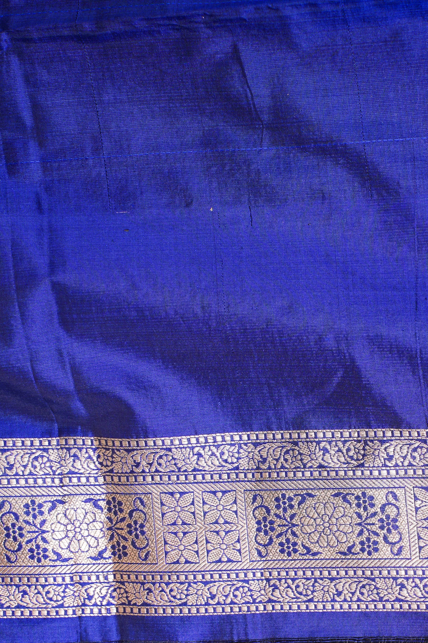 Royal Blue Banarasi Pure Katan Silk Jaal Saree