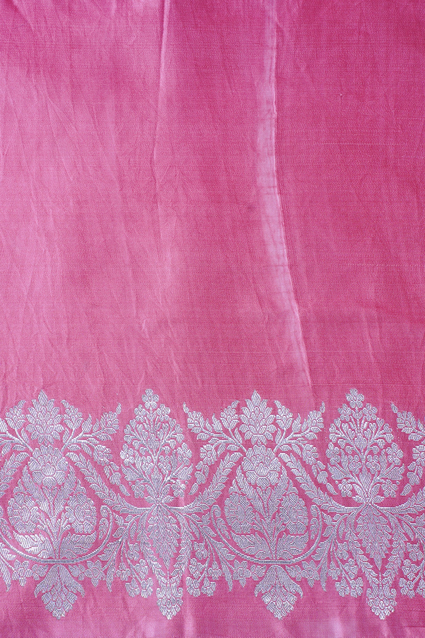 Rose Pink Handloom Mashru Silk Banarasi Saree