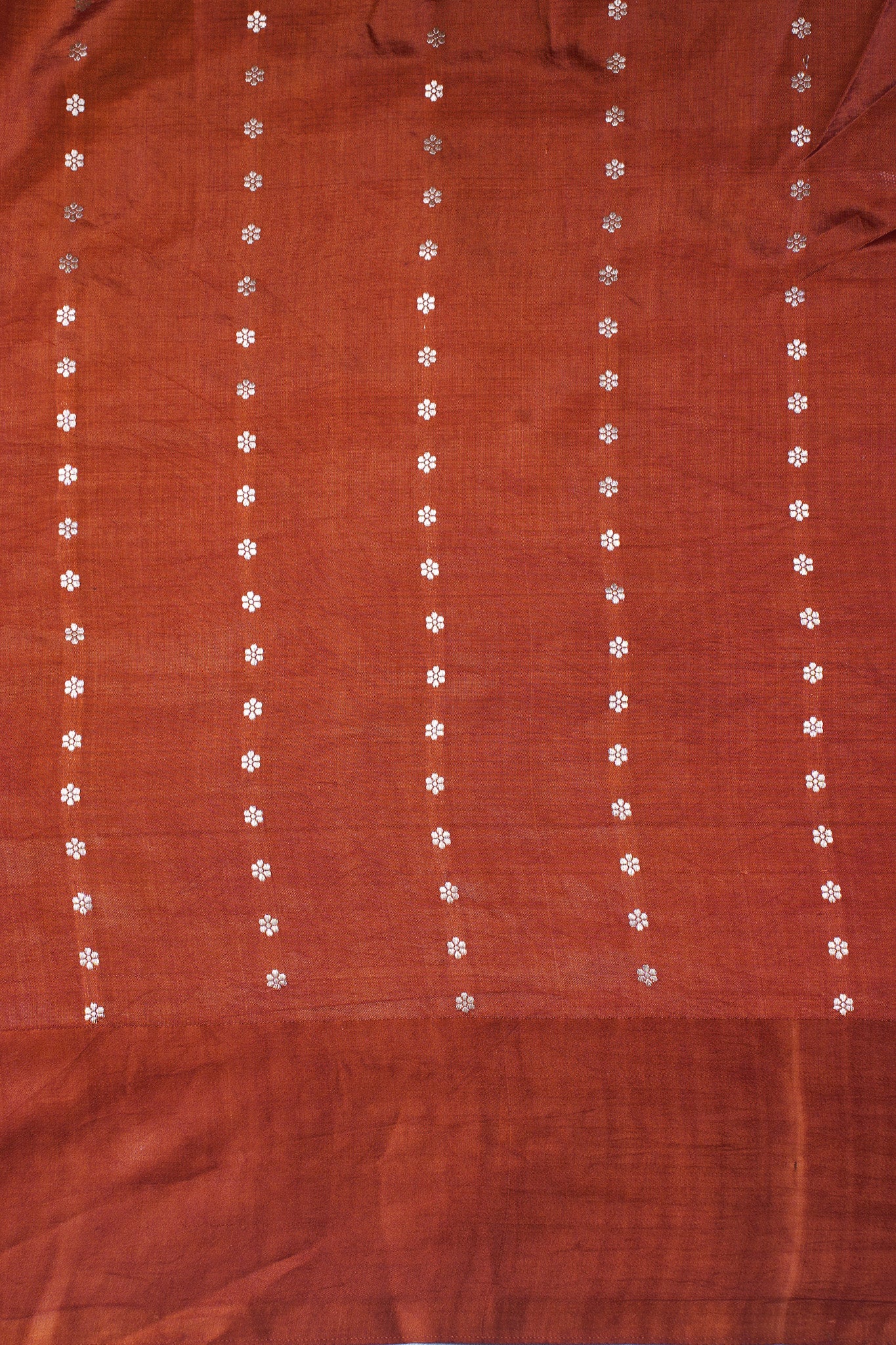 Rust-Copper Handloom Pure Silk Banarasi Saree