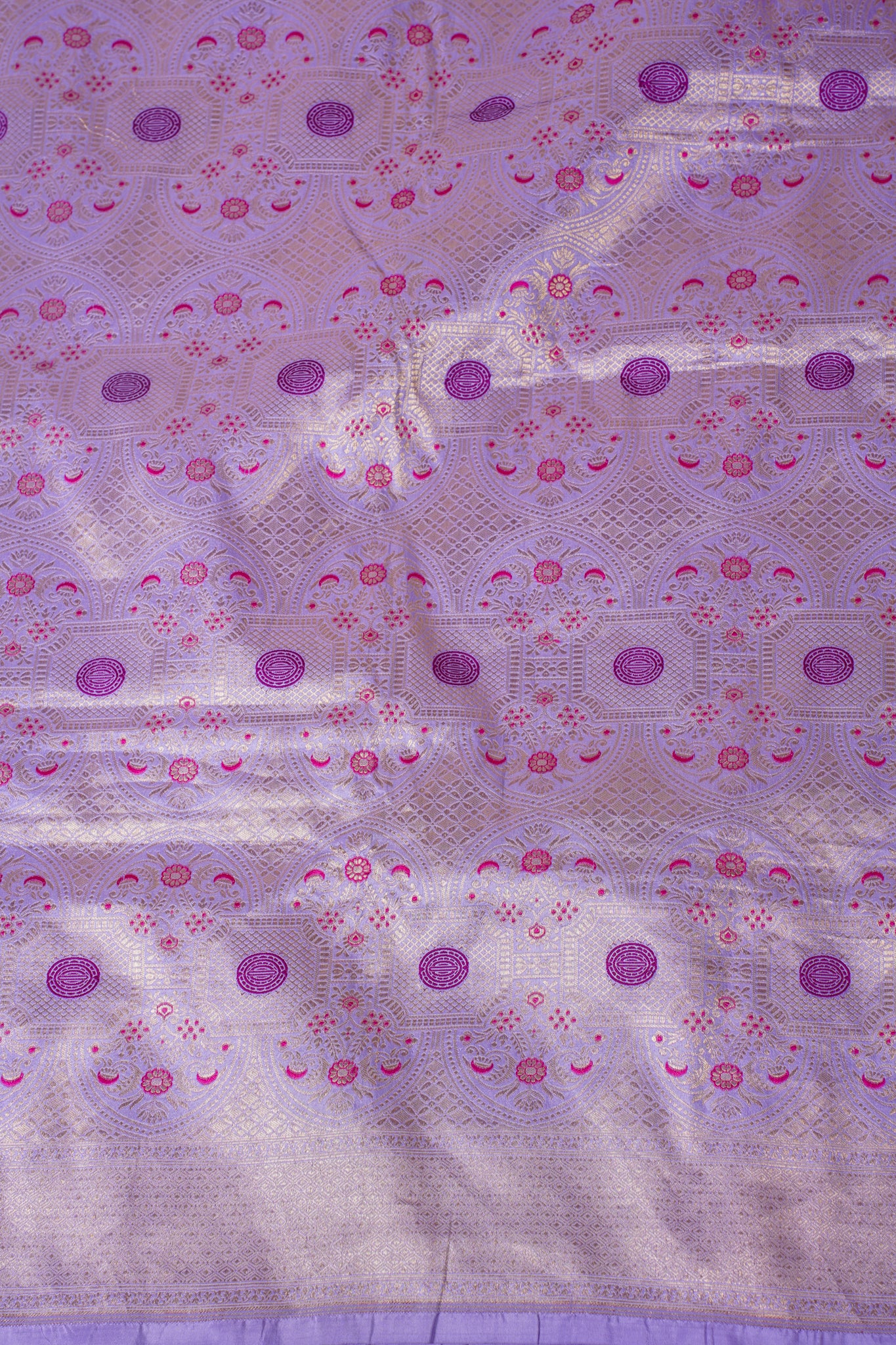 Lavender Banarasi Pure Katan Silk Minakari Brocade Saree