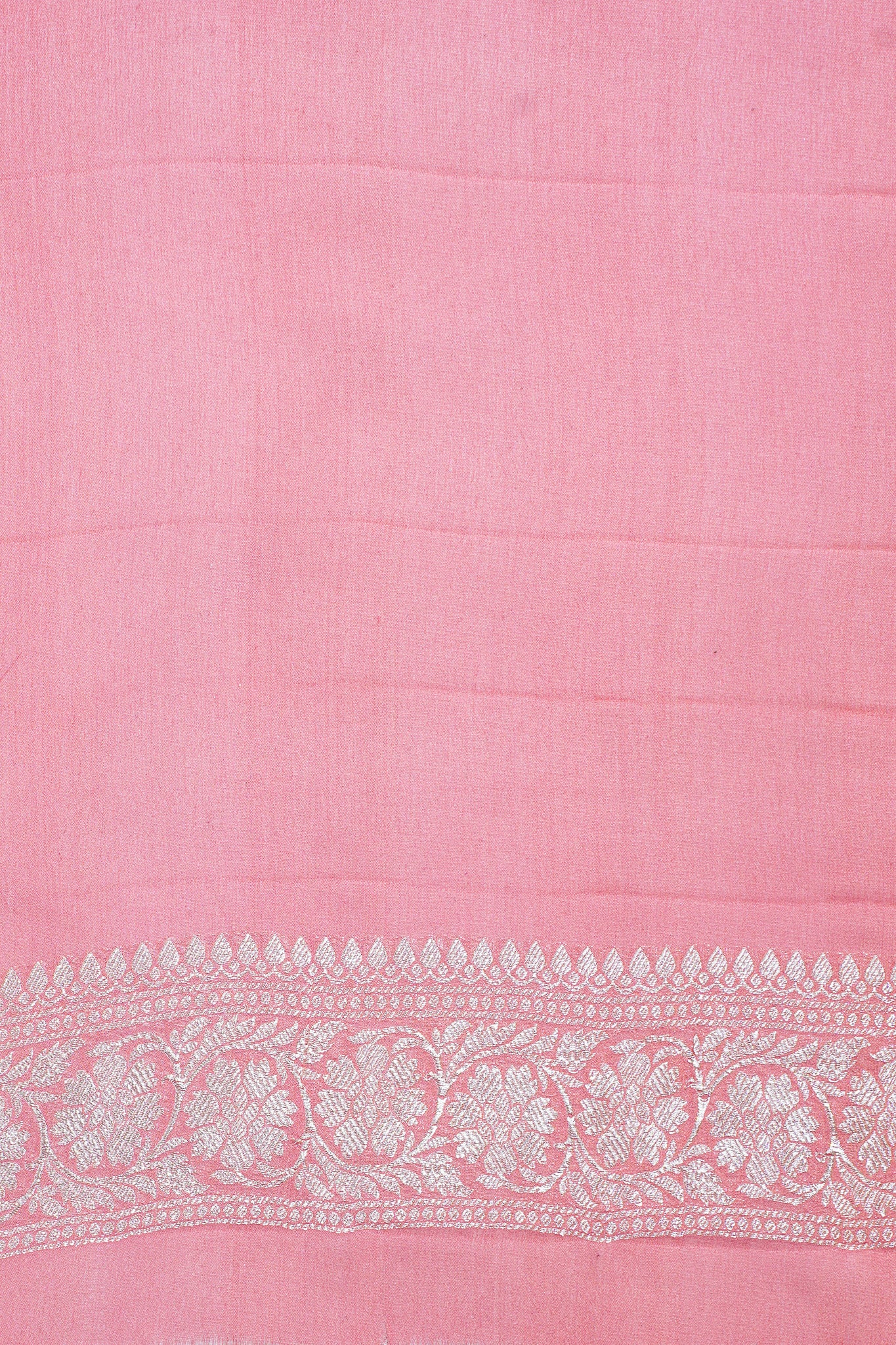 Pink Pure Khaddi Georgette Brocade Banarasi Saree