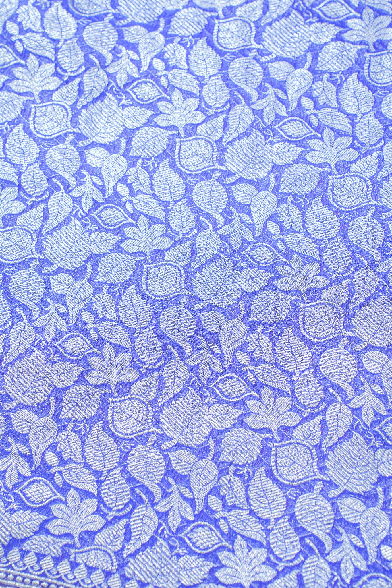 Royal Blue Pure Khaddi Georgette Brocade Banarasi Saree