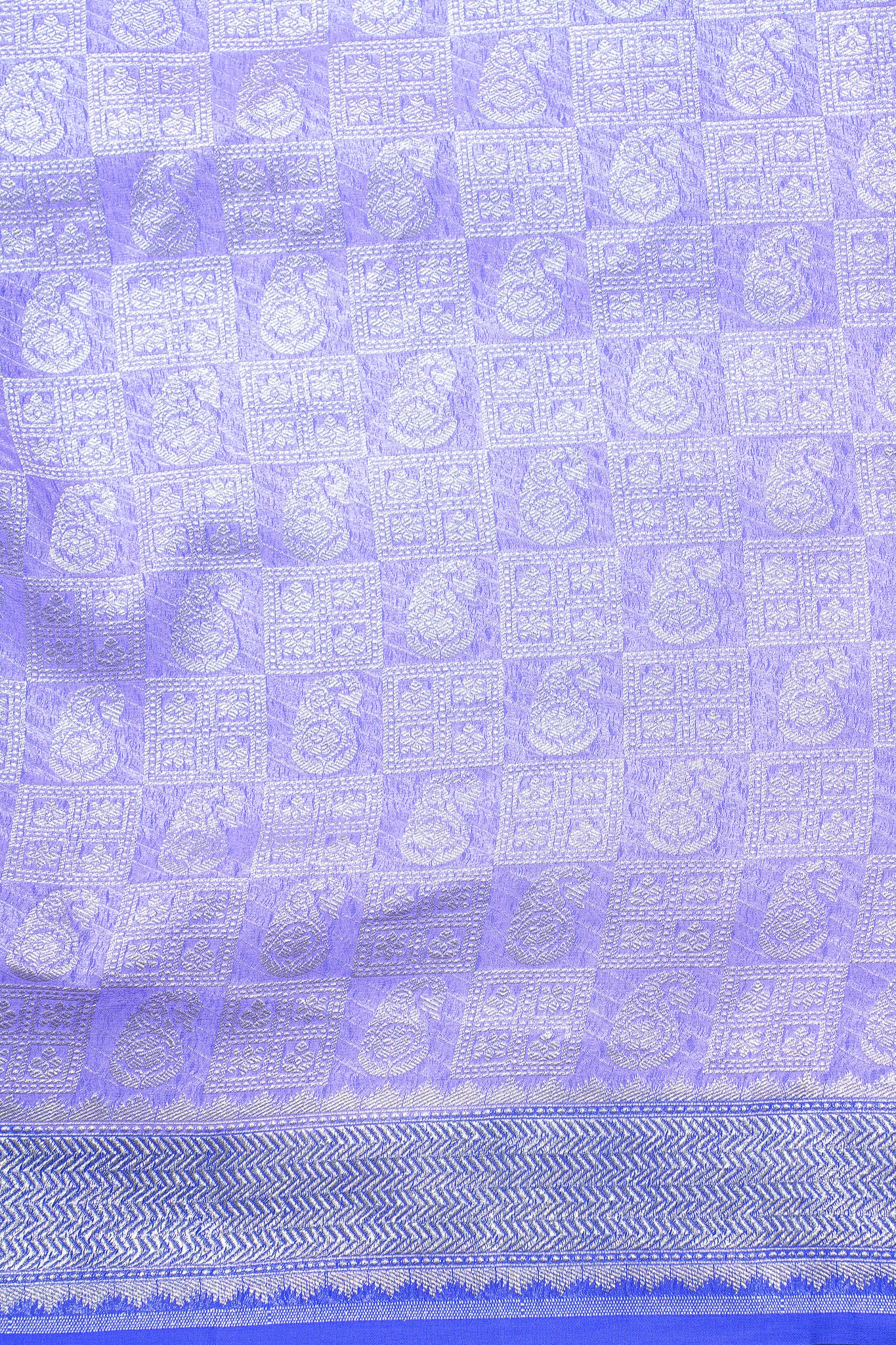 Lavender Pure Khaddi Georgette Brocade Banarasi Saree