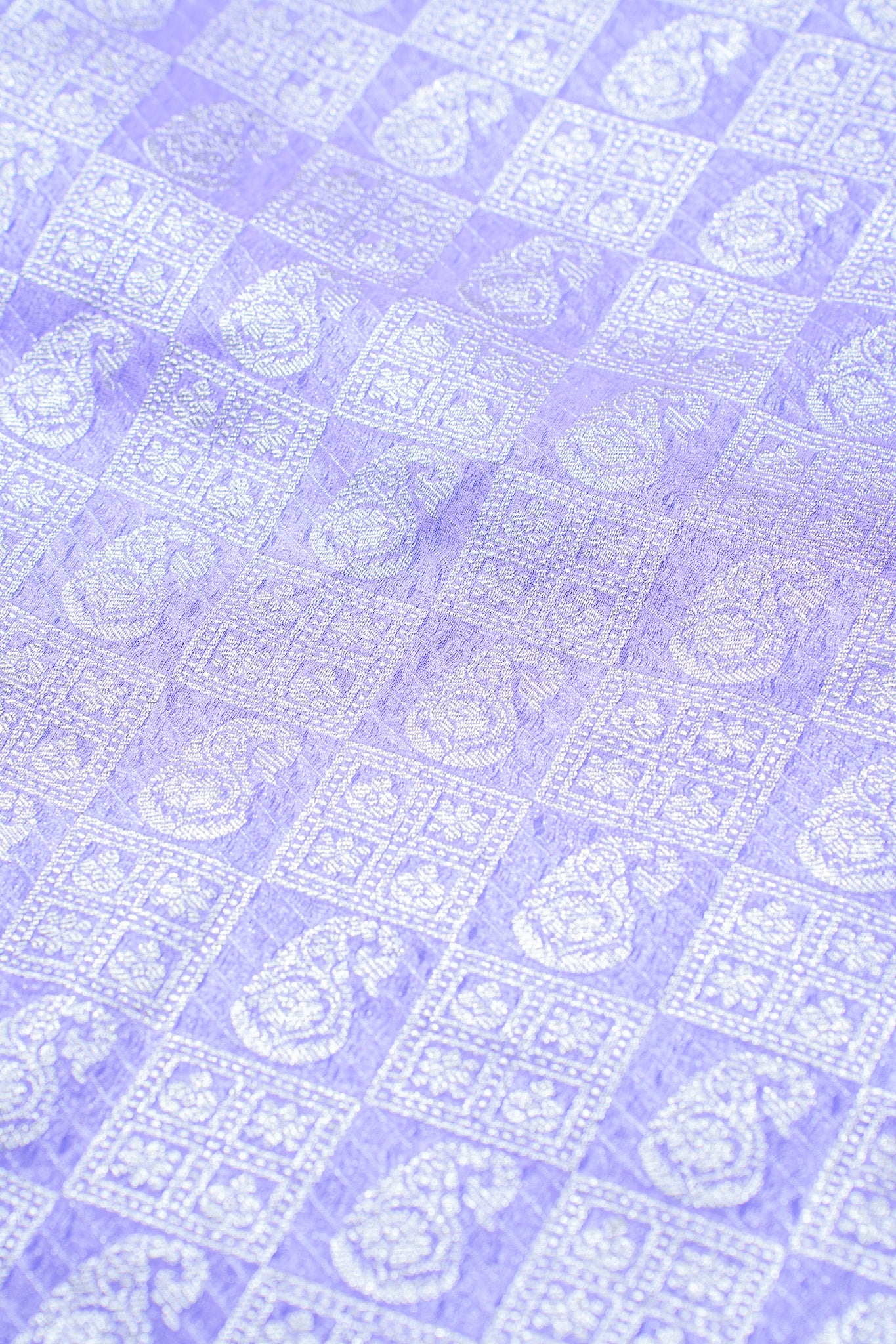 Lavender Pure Khaddi Georgette Brocade Banarasi Saree