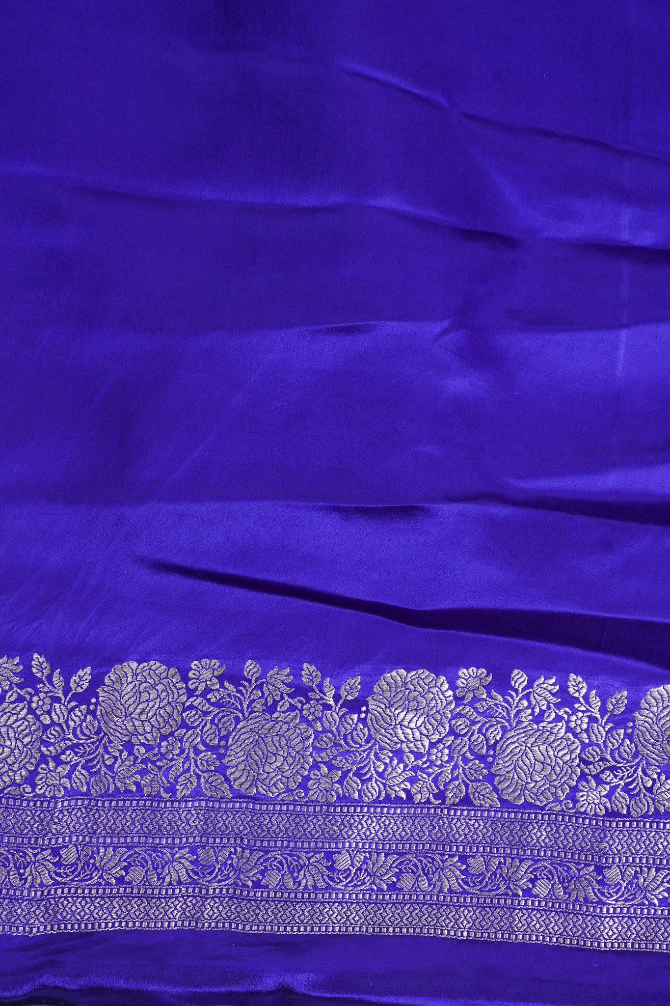 Royal Blue Pure Mashru Silk Handwoven Saree
